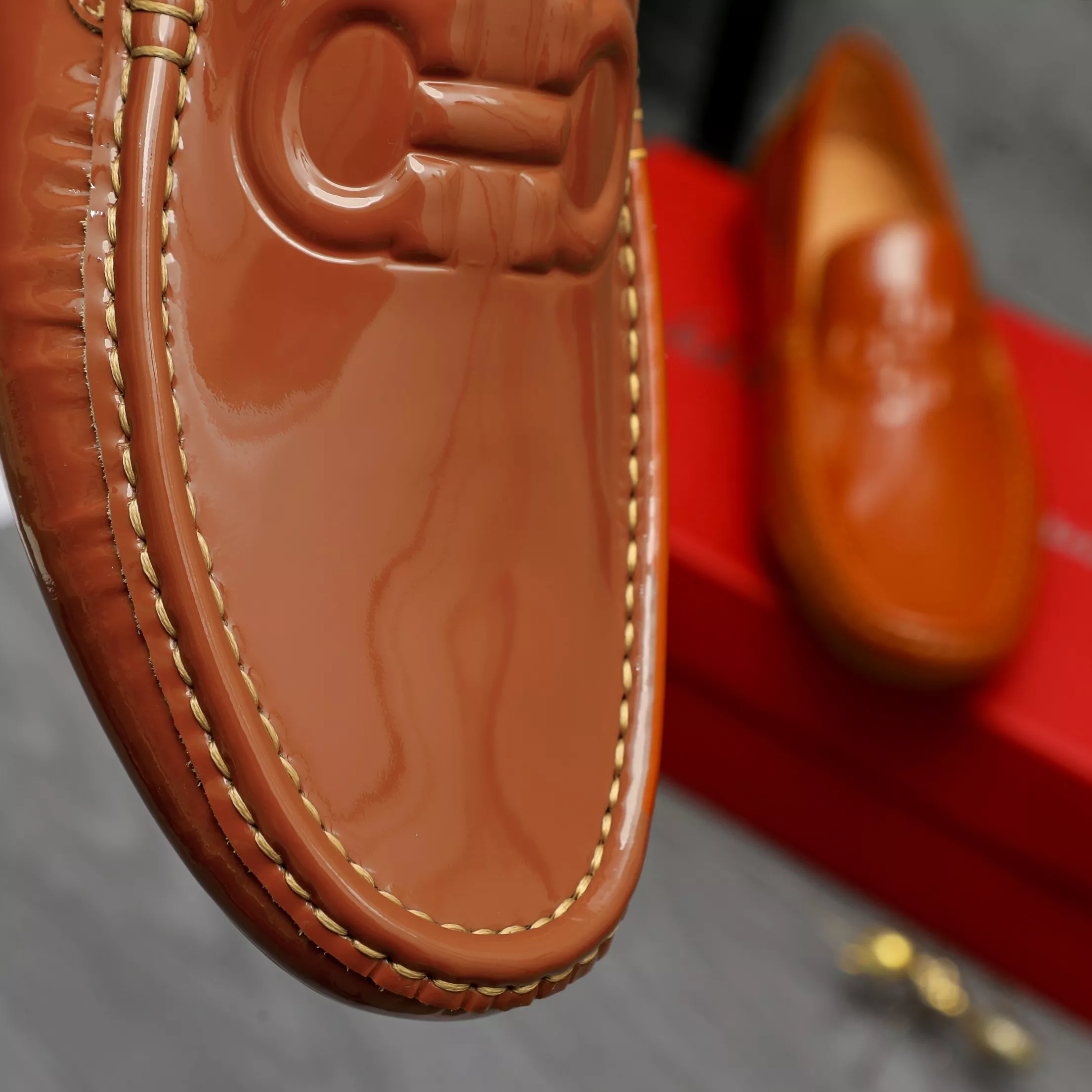 Compact 2939 Salvatore Ferragamo Leather Shoes For Men