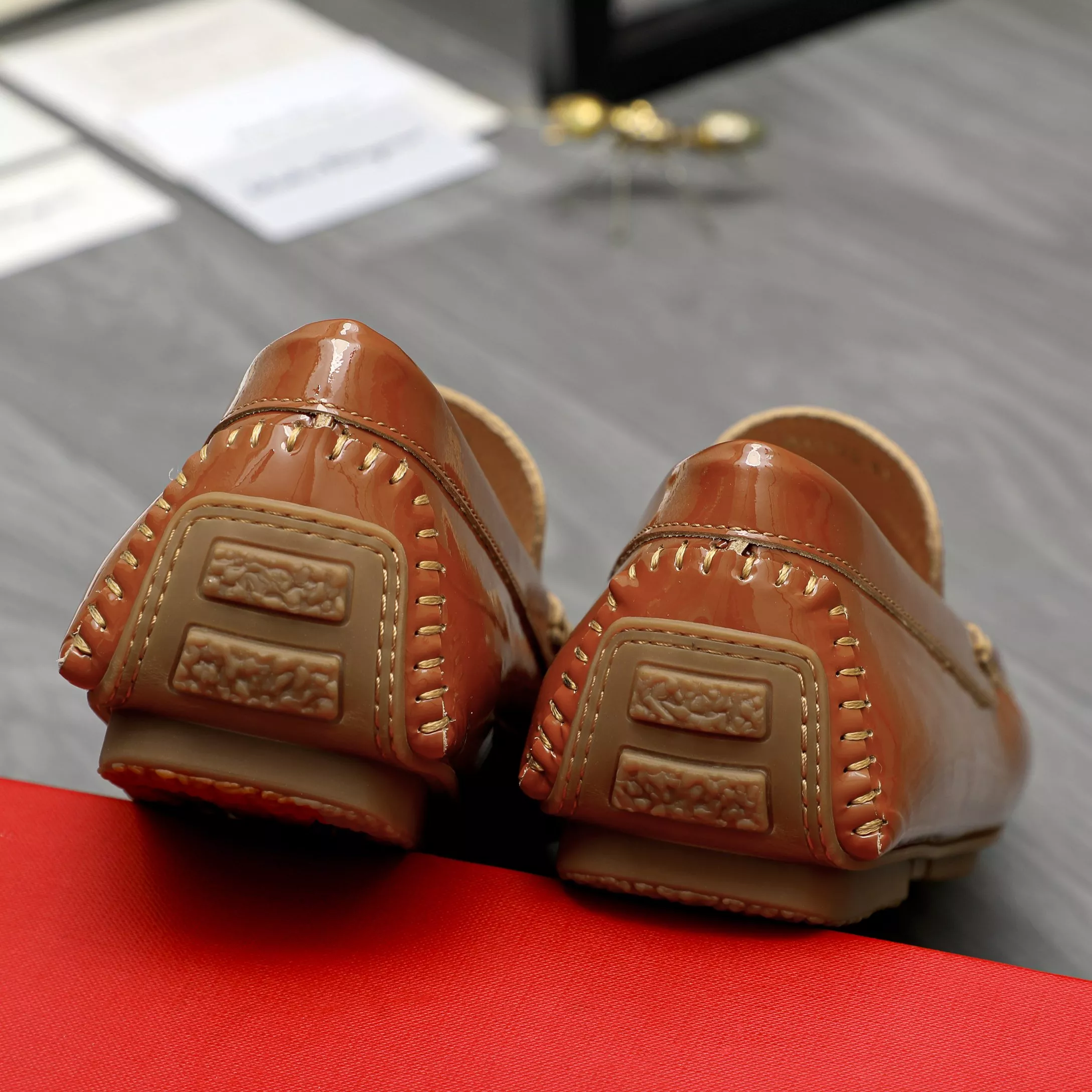 Compact 2939 Salvatore Ferragamo Leather Shoes For Men