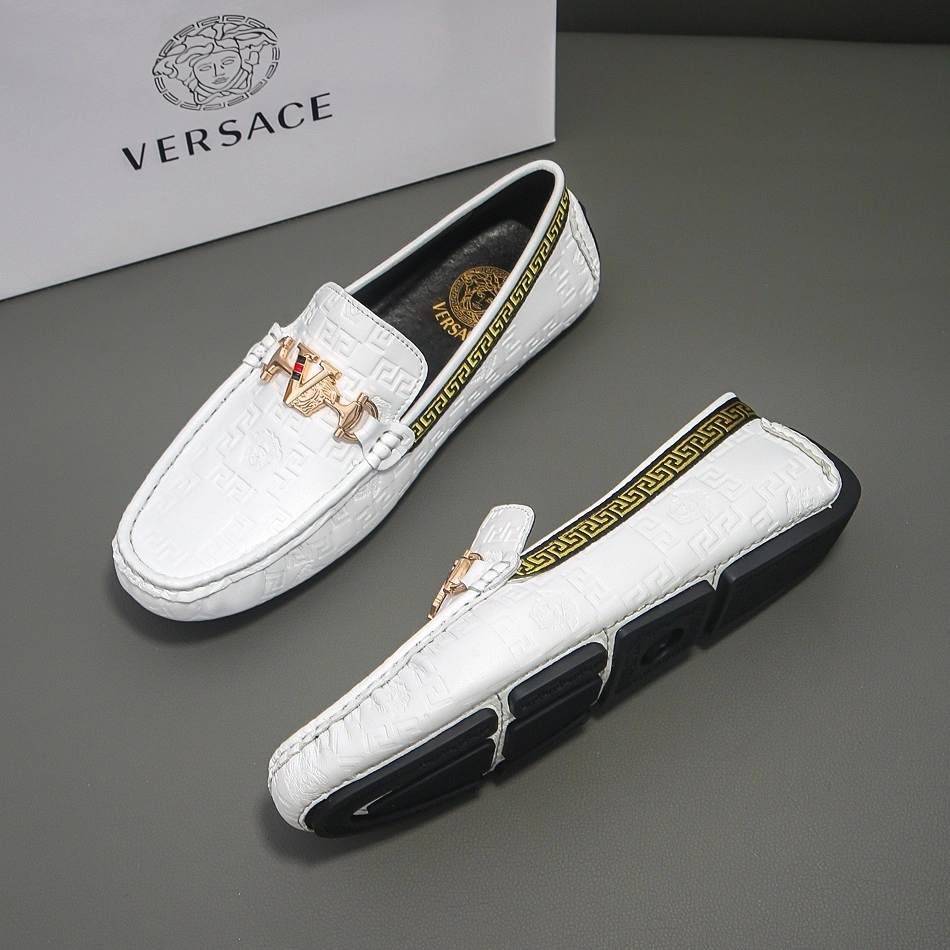 Compact 3168 Versace Leather Shoes For Men