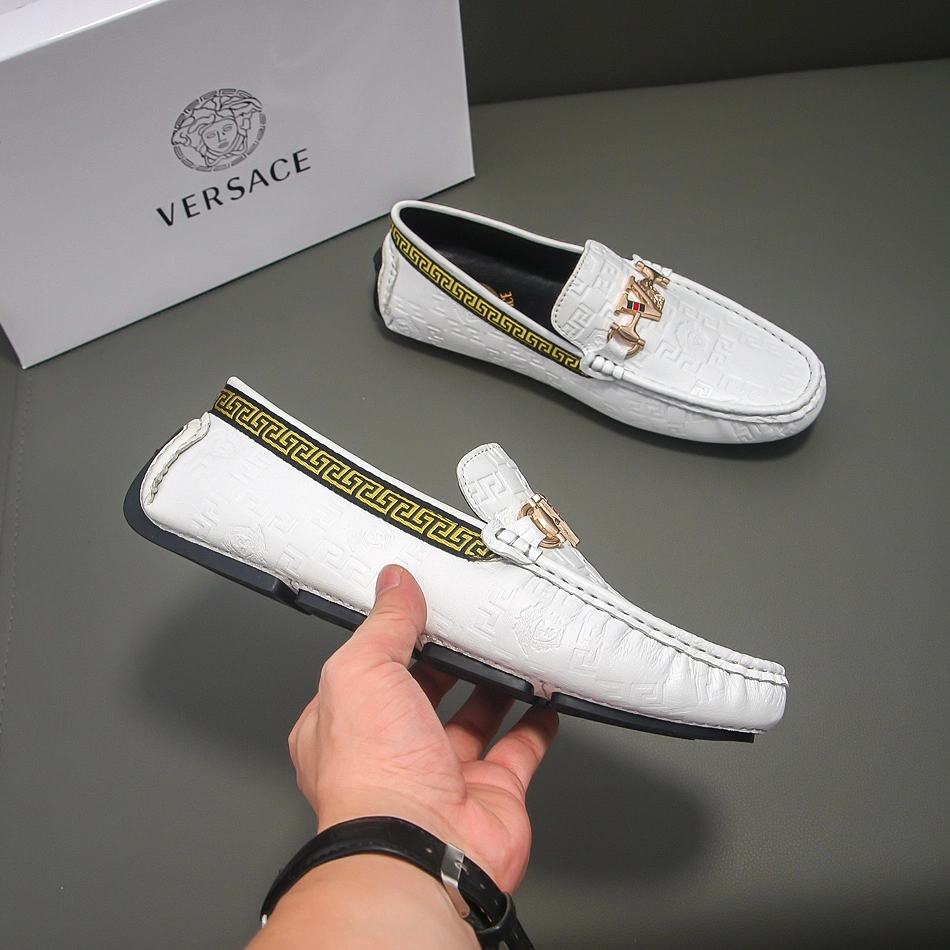 Compact 3168 Versace Leather Shoes For Men