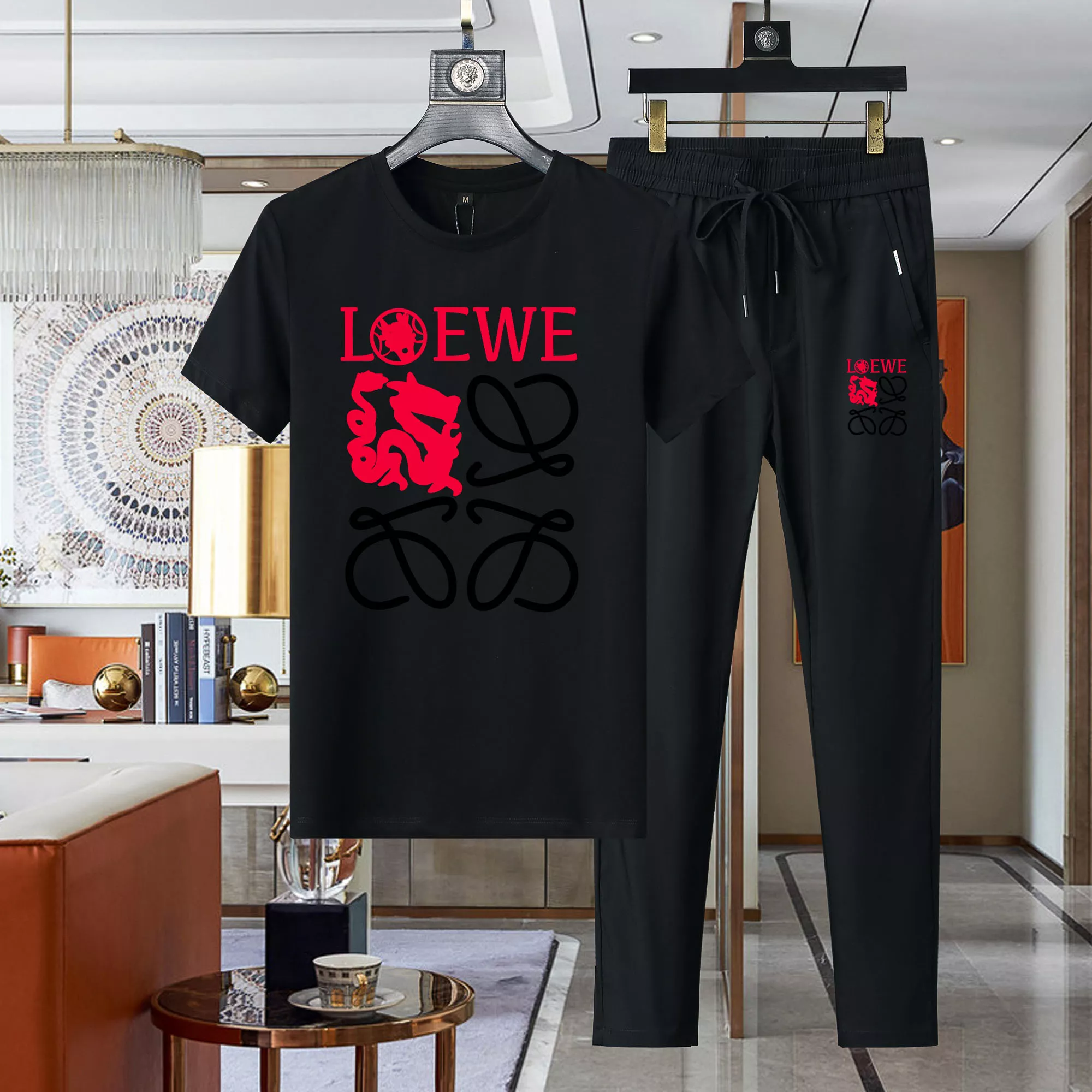 Compact 3785 LOEWE Tracksuits Short Sleeved For Men