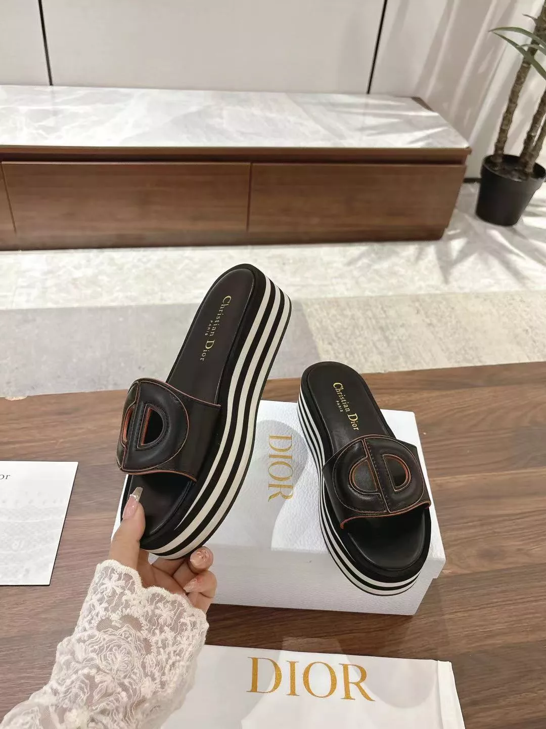 Compact 5223 Christian Dior Slippers For Women