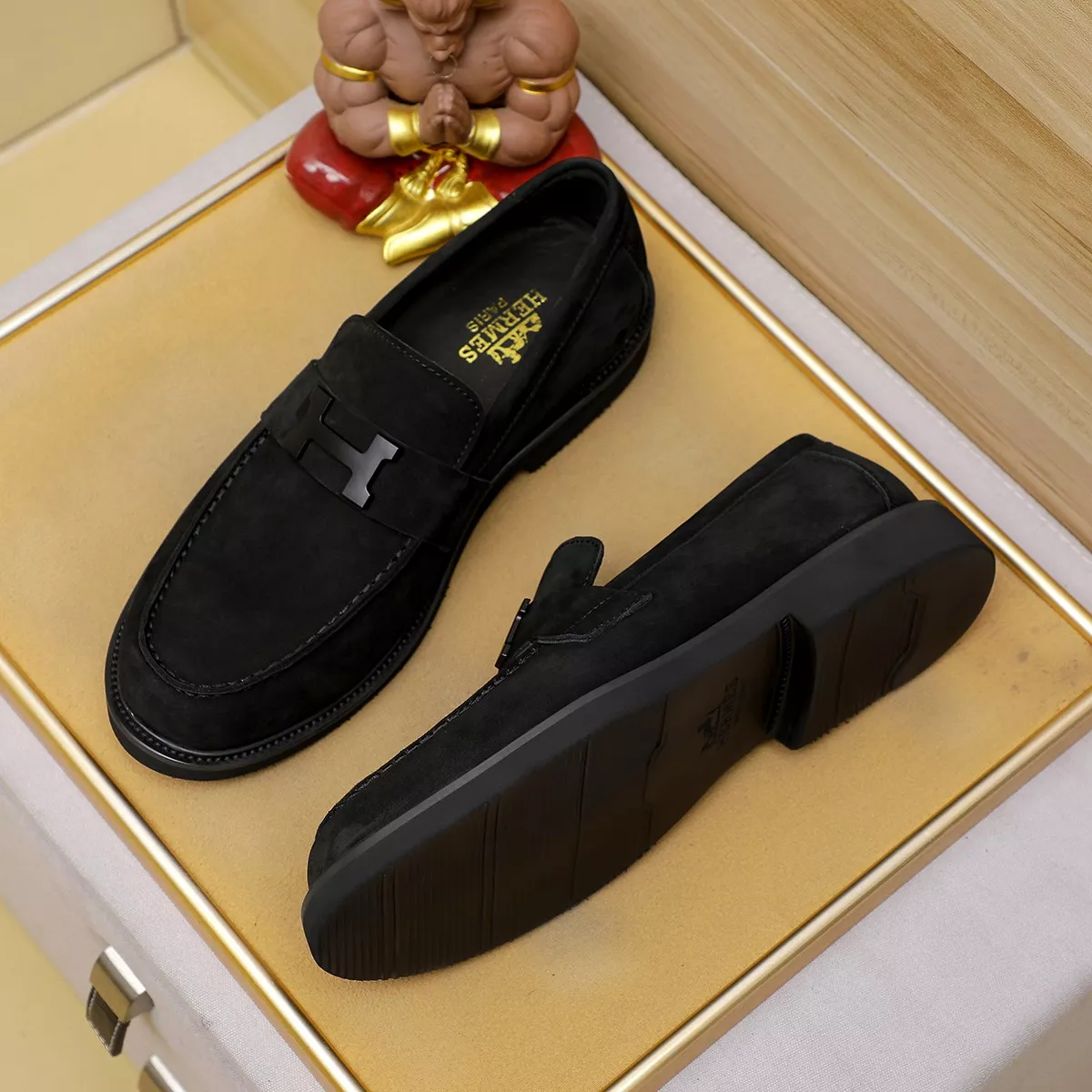 Compact 6579 Hermes Leather Shoes For Men