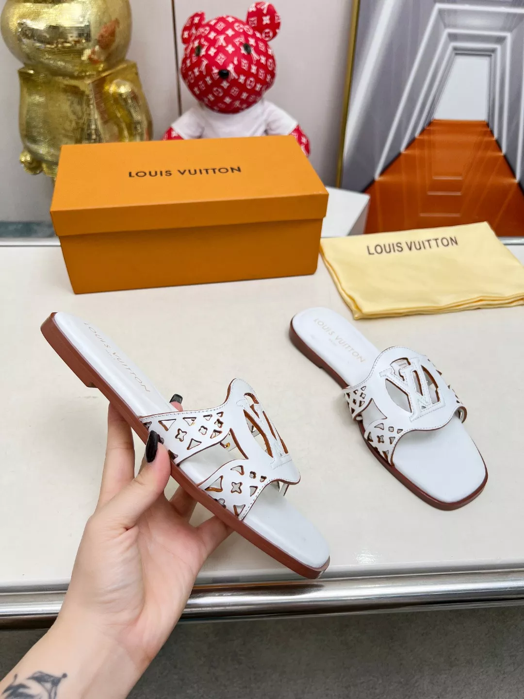 Compact 7434 Louis Vuitton Slippers For Women