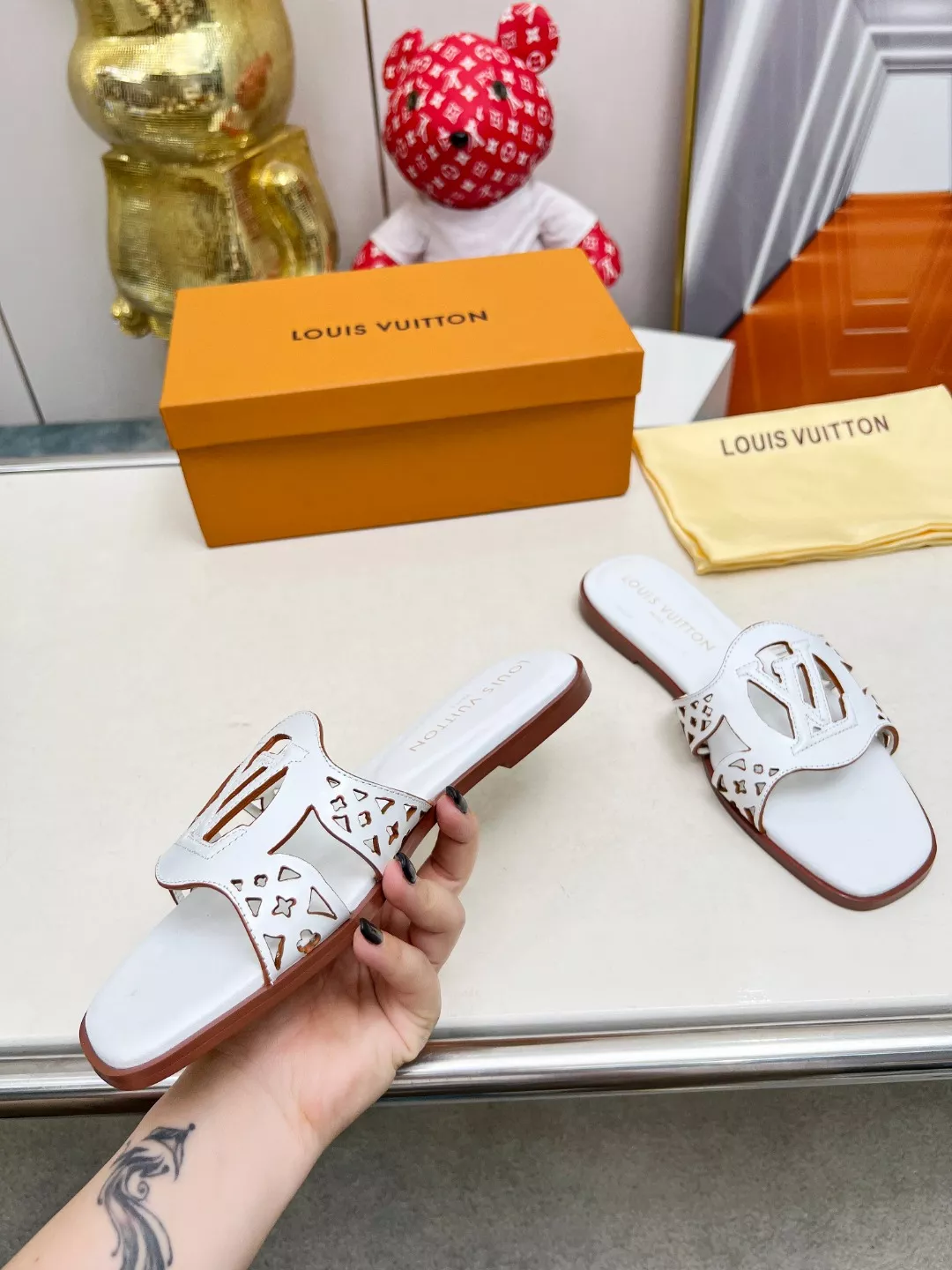 Compact 7434 Louis Vuitton Slippers For Women