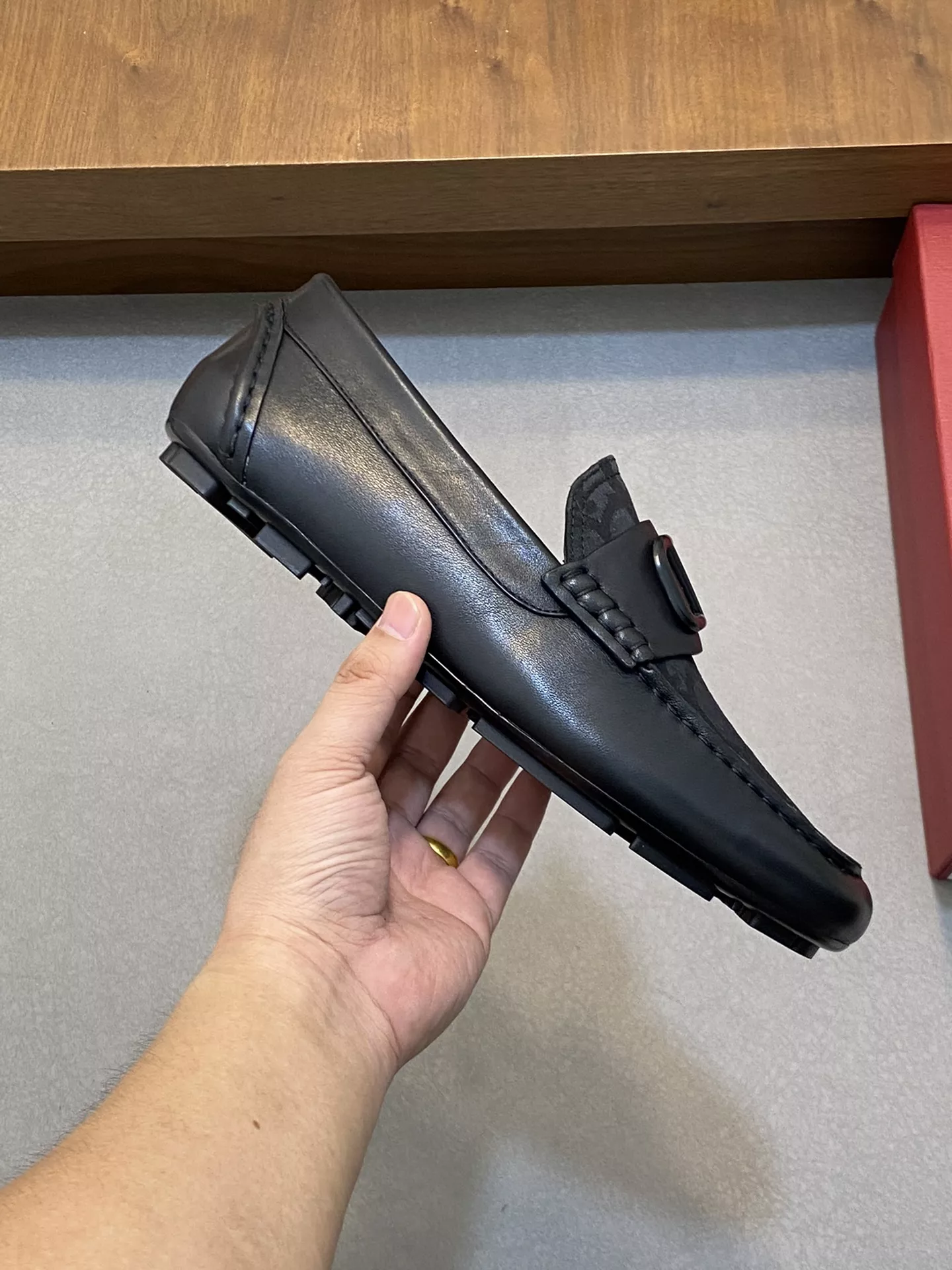 Compact 7461 Valentino Leather Shoes For Men