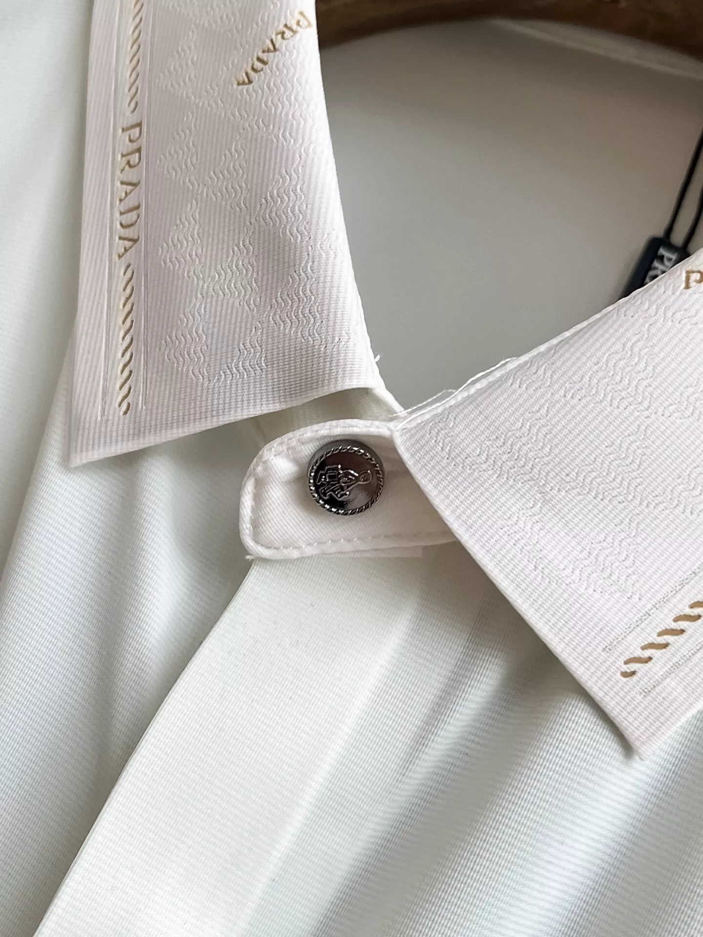 Compact 7682 Prada Shirts Short Sleeved For Men