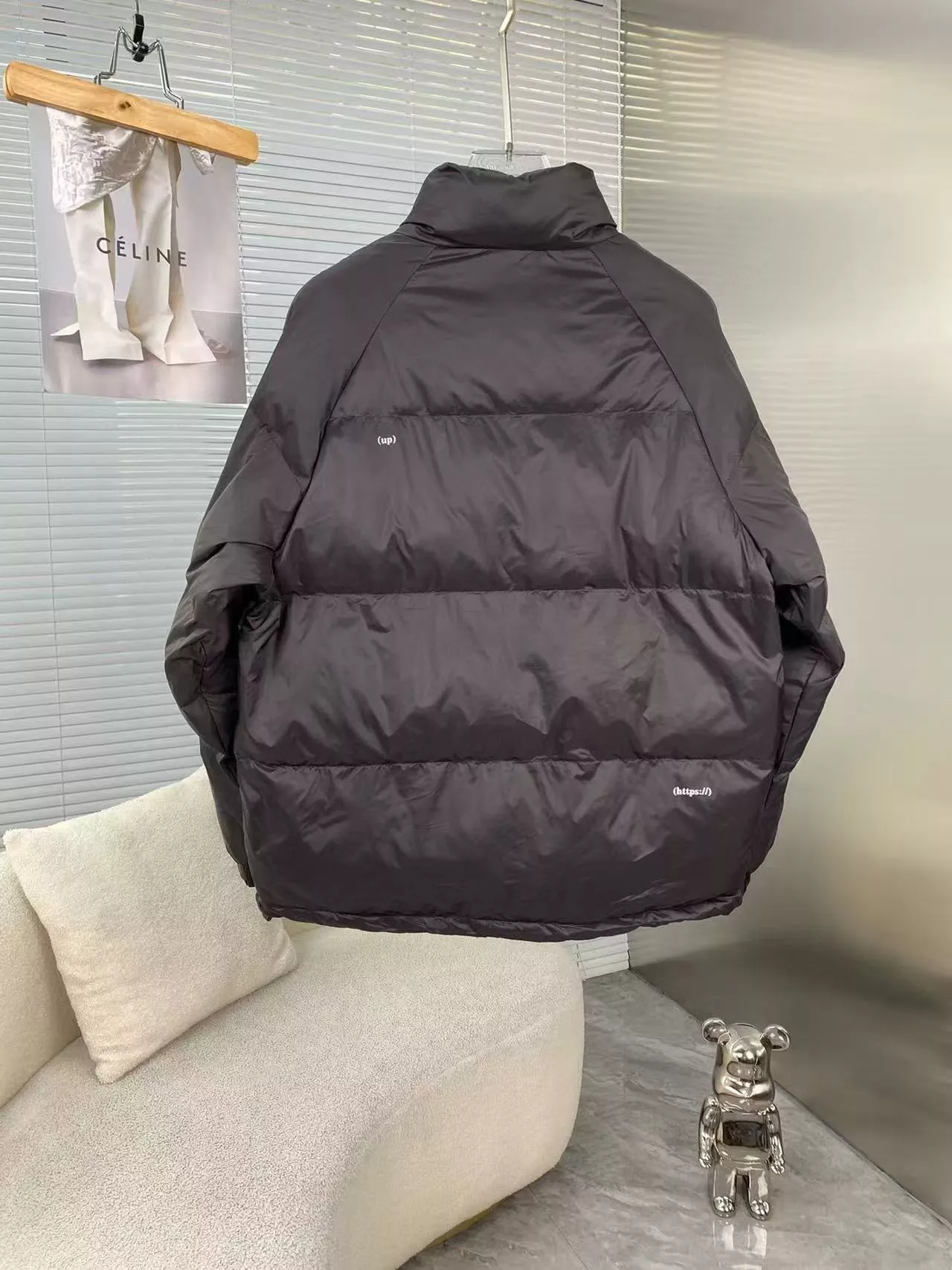 Compact 7711 Prada Down Feather Coat Long Sleeved For Men