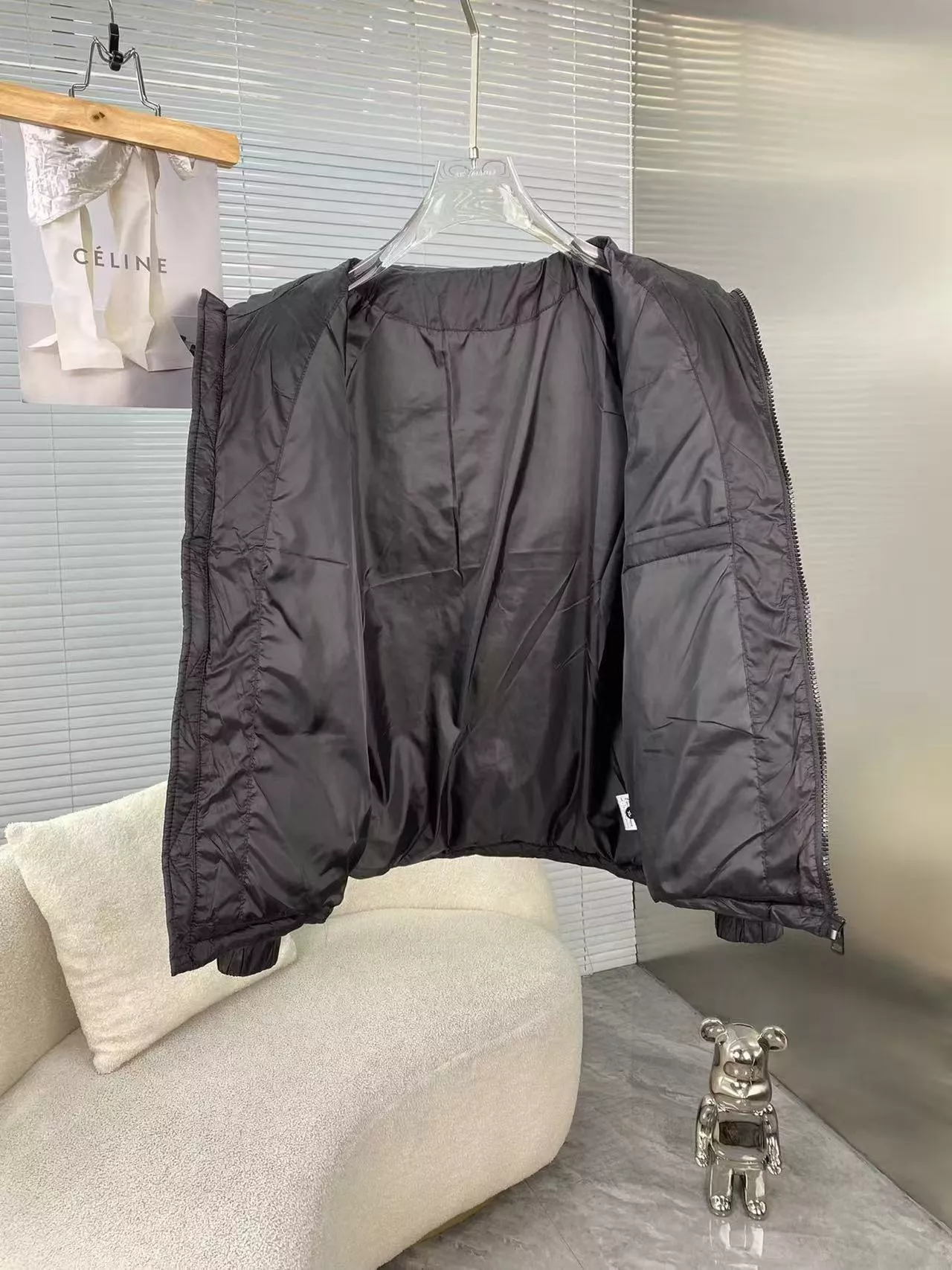 Compact 7711 Prada Down Feather Coat Long Sleeved For Men