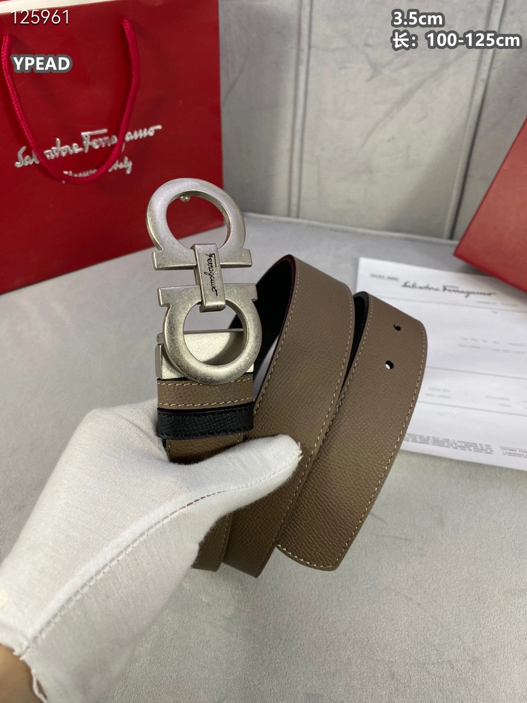 Compact 7711 Salvatore Ferragamo AAA Quality Belts For Men