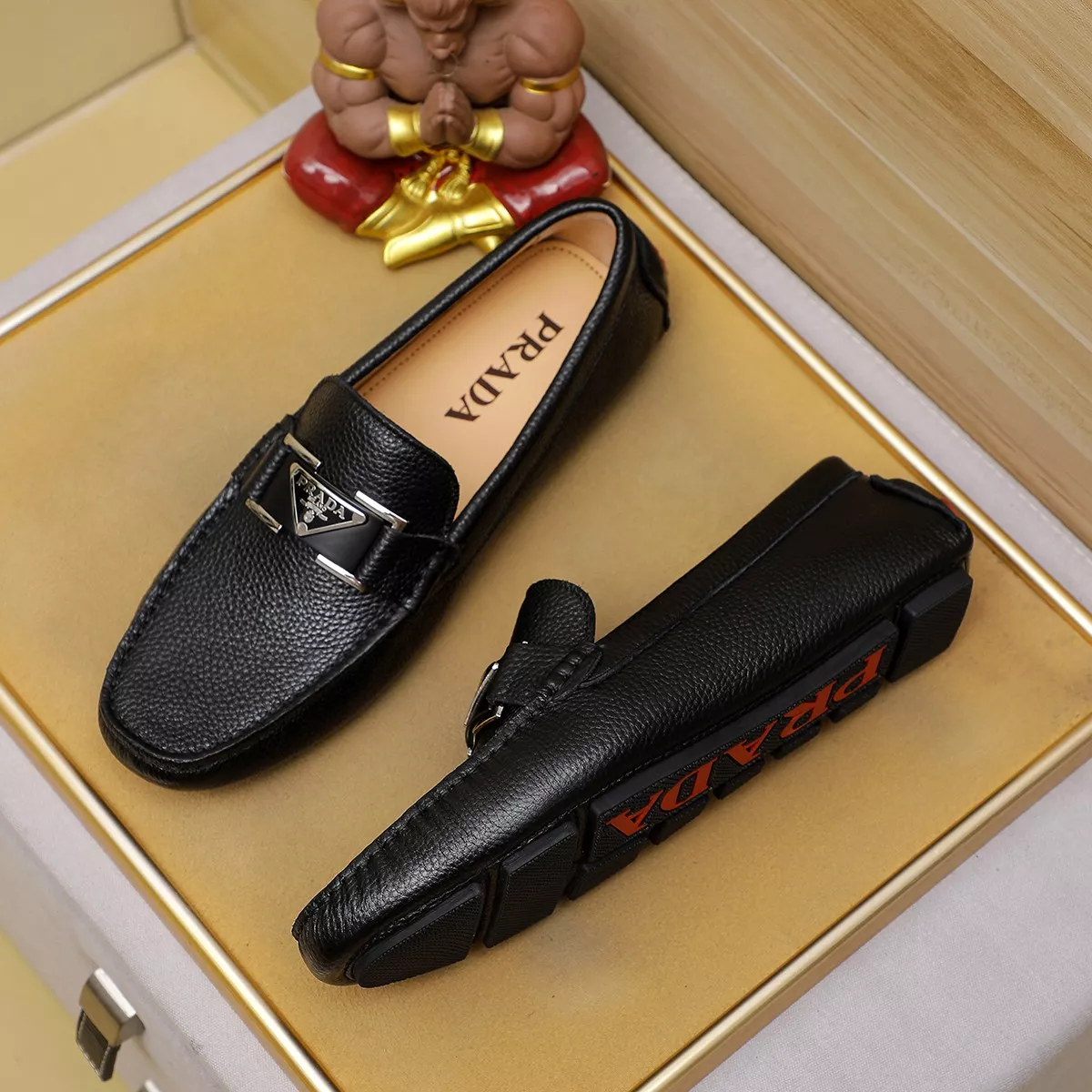 Compact 7816 Prada Leather Shoes For Men