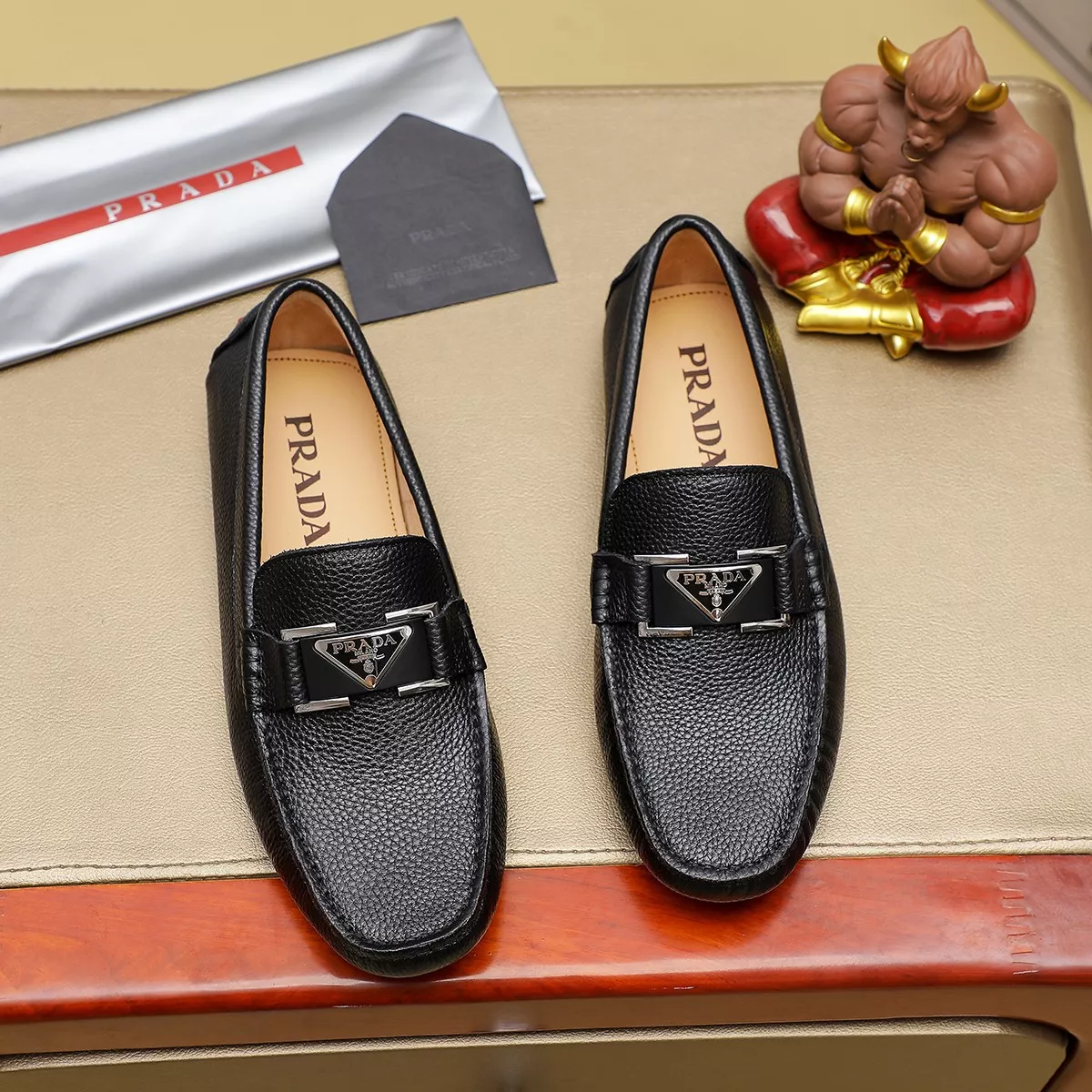 Compact 7816 Prada Leather Shoes For Men