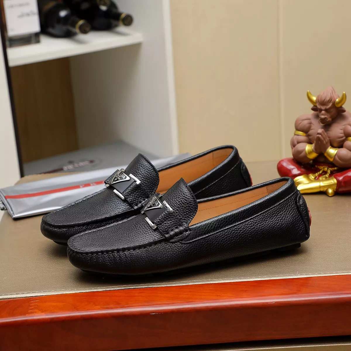 Compact 7816 Prada Leather Shoes For Men