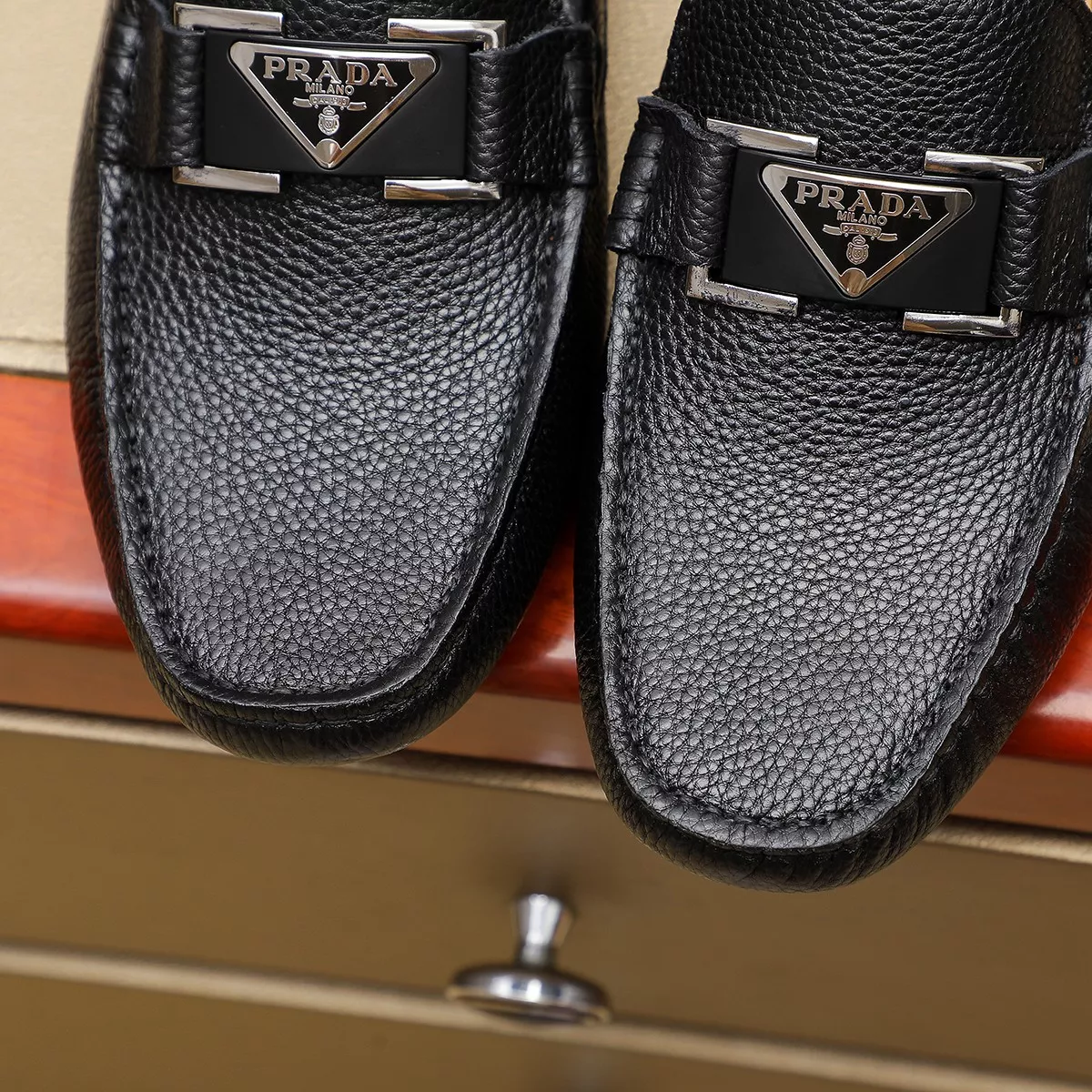 Compact 7816 Prada Leather Shoes For Men