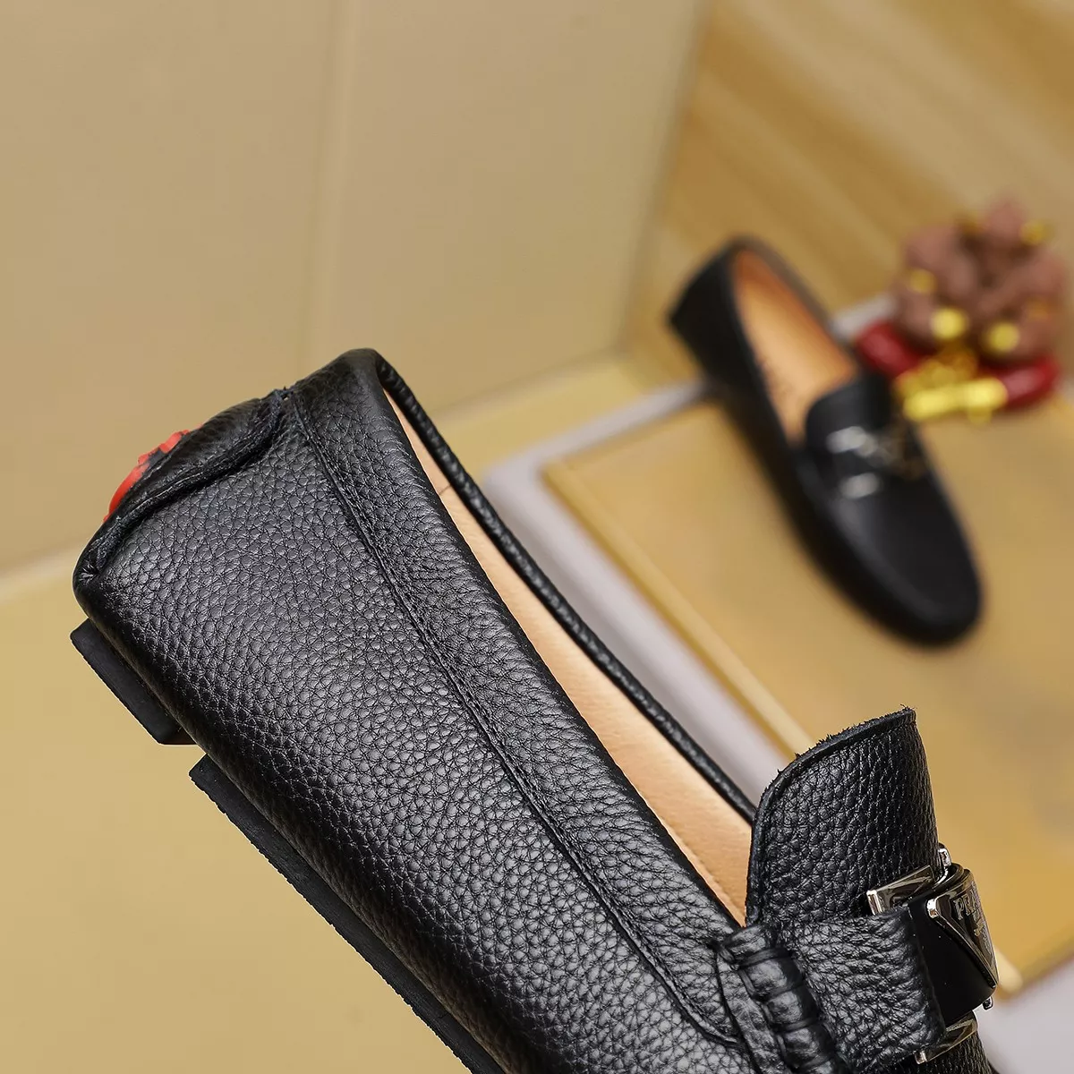 Compact 7816 Prada Leather Shoes For Men