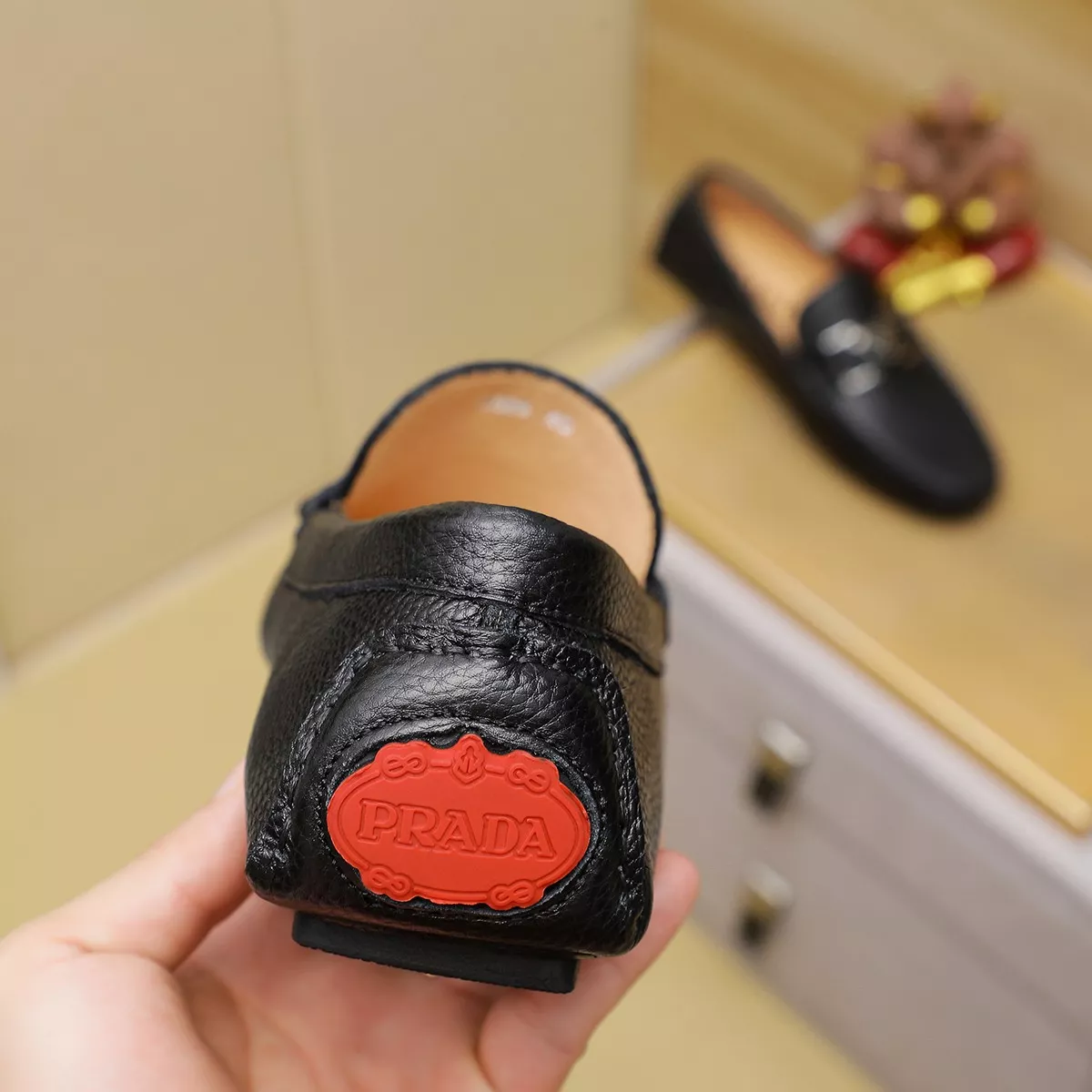 Compact 7816 Prada Leather Shoes For Men
