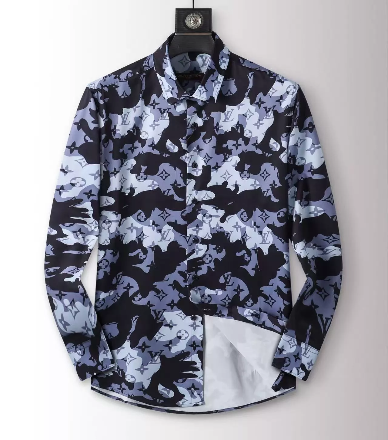 Compact 7960 Louis Vuitton LV Shirts Long Sleeved For Men