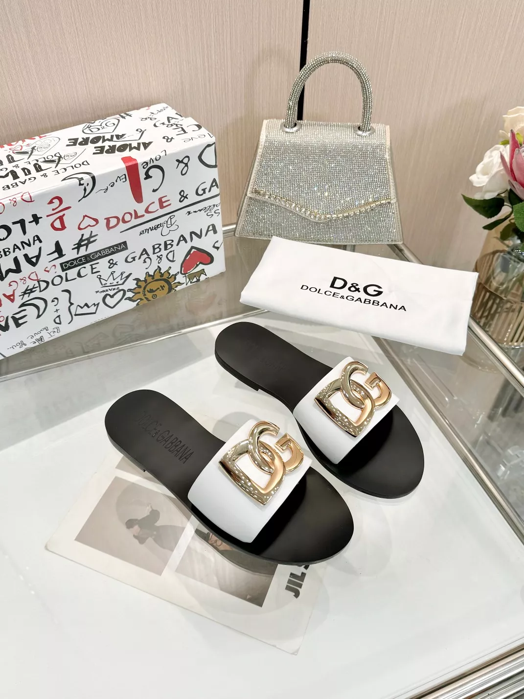 Compact 8530 Dolce & Gabbana D&G Slippers For Women