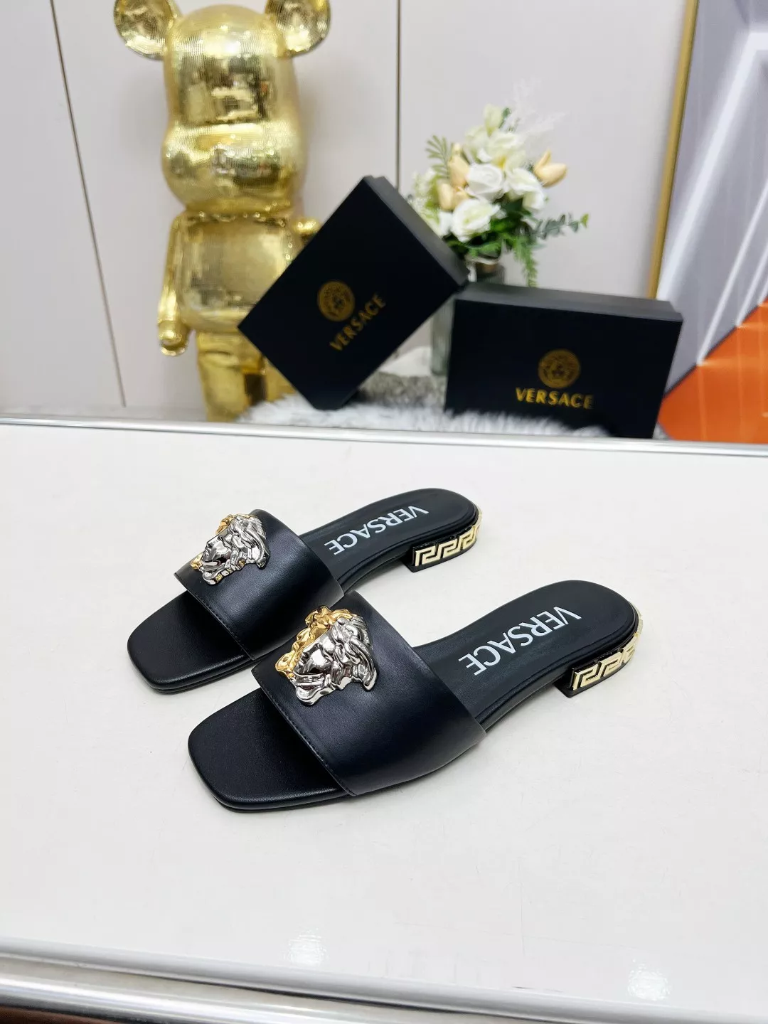 Compact 8582 Versace Slippers For Women