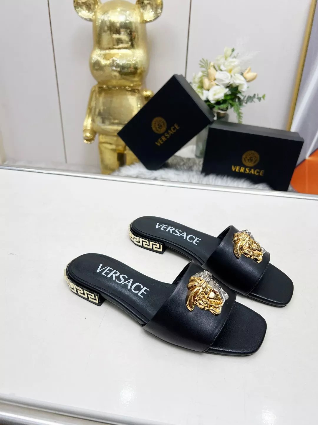 Compact 8582 Versace Slippers For Women