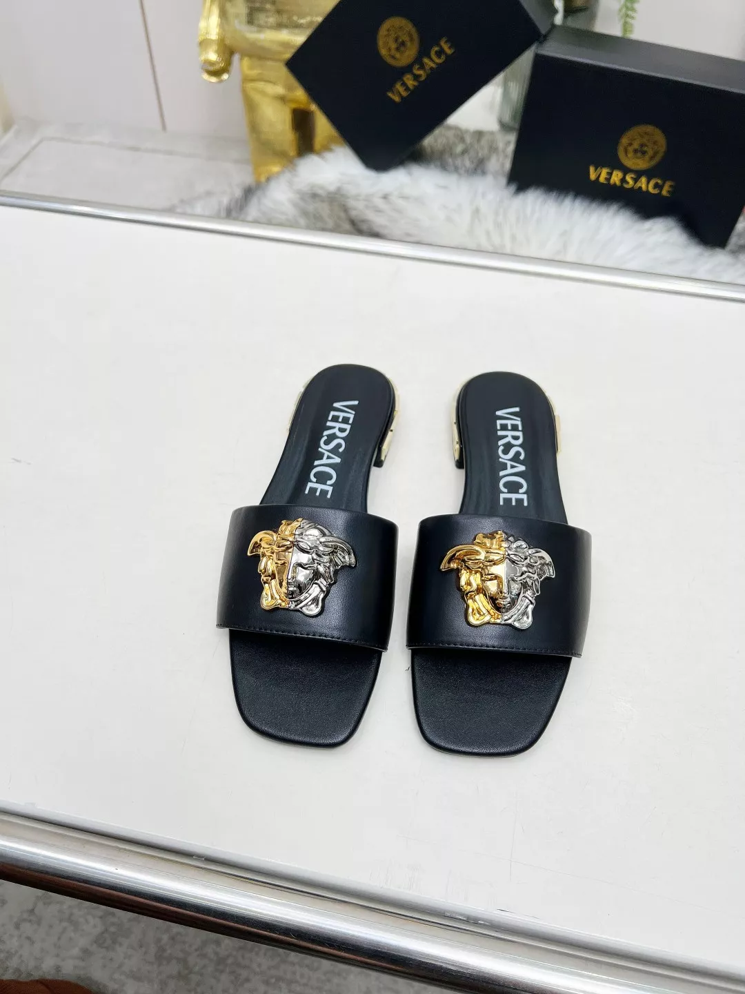 Compact 8582 Versace Slippers For Women