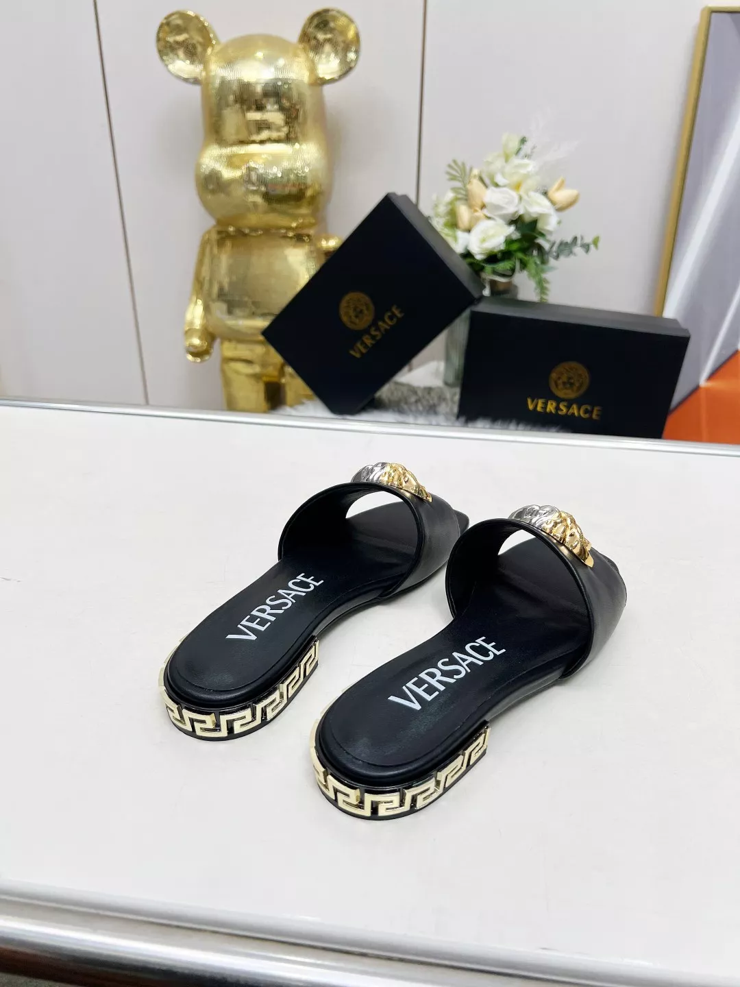 Compact 8582 Versace Slippers For Women