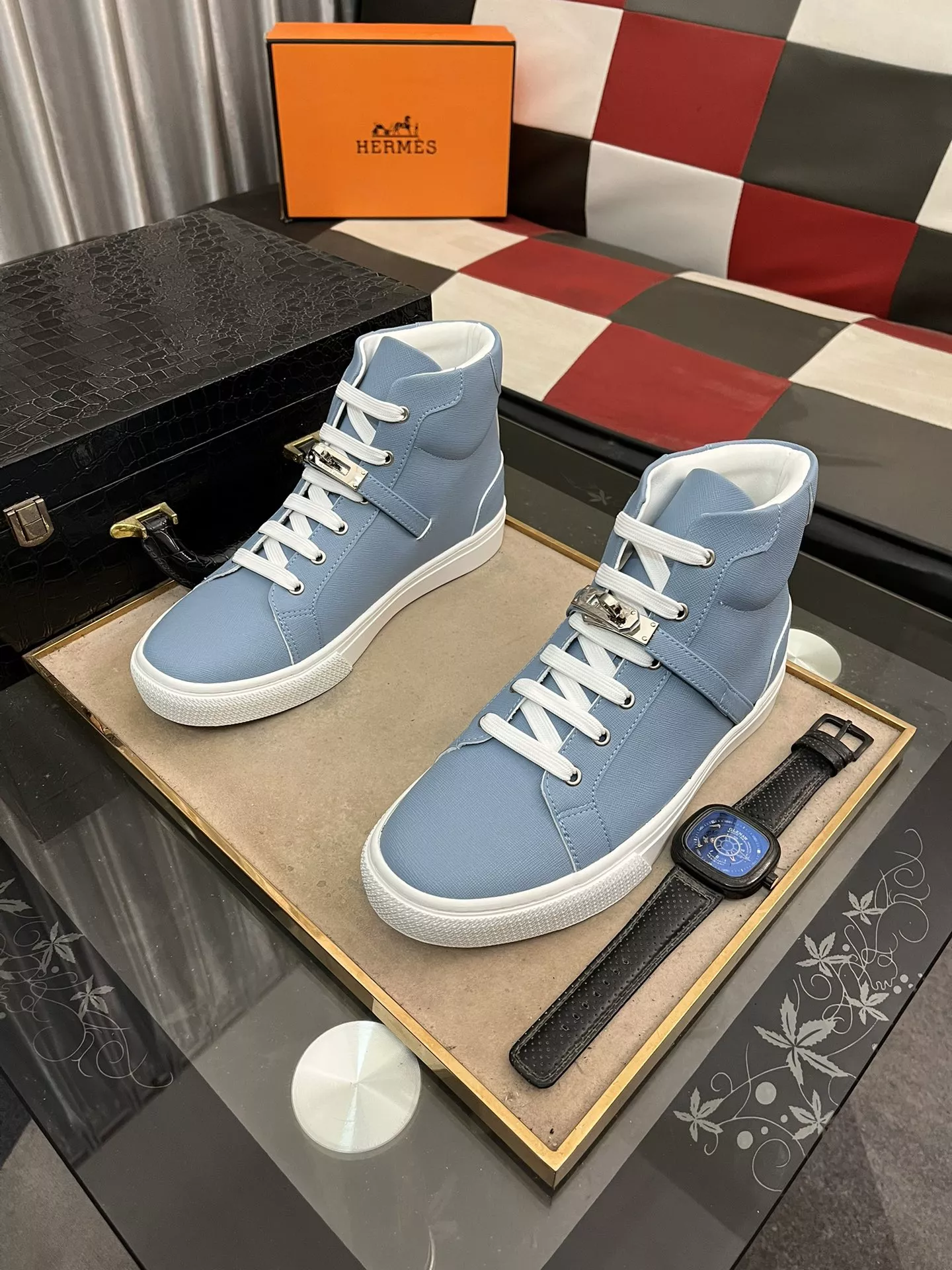 Compact 8667 Hermes High Tops Shoes For Men