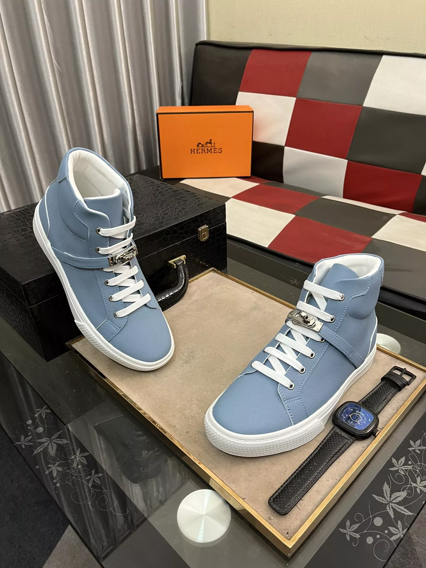 Compact 8667 Hermes High Tops Shoes For Men