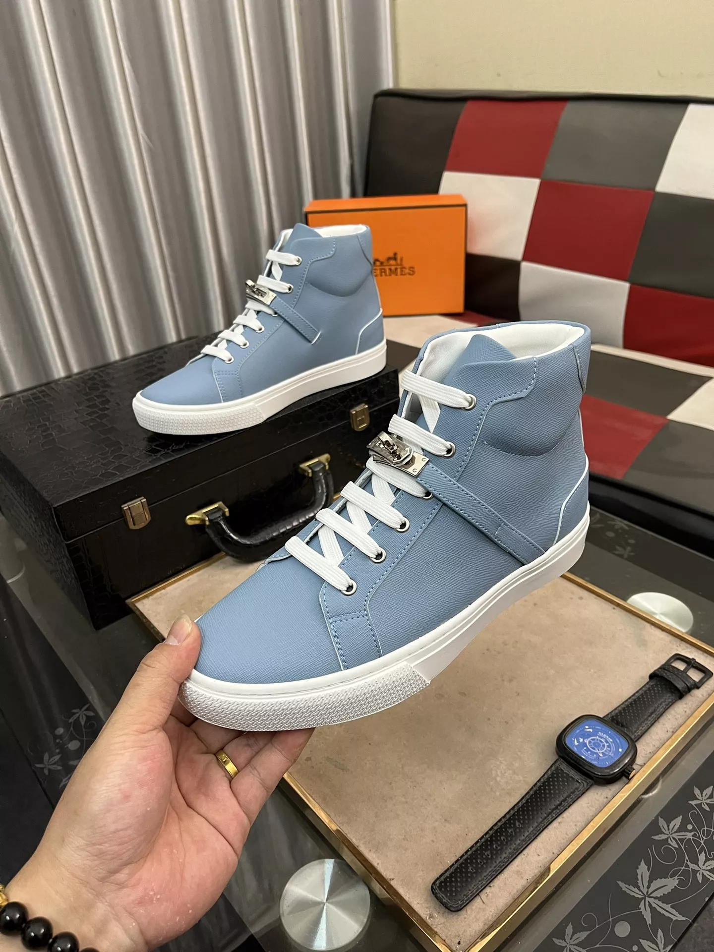Compact 8667 Hermes High Tops Shoes For Men