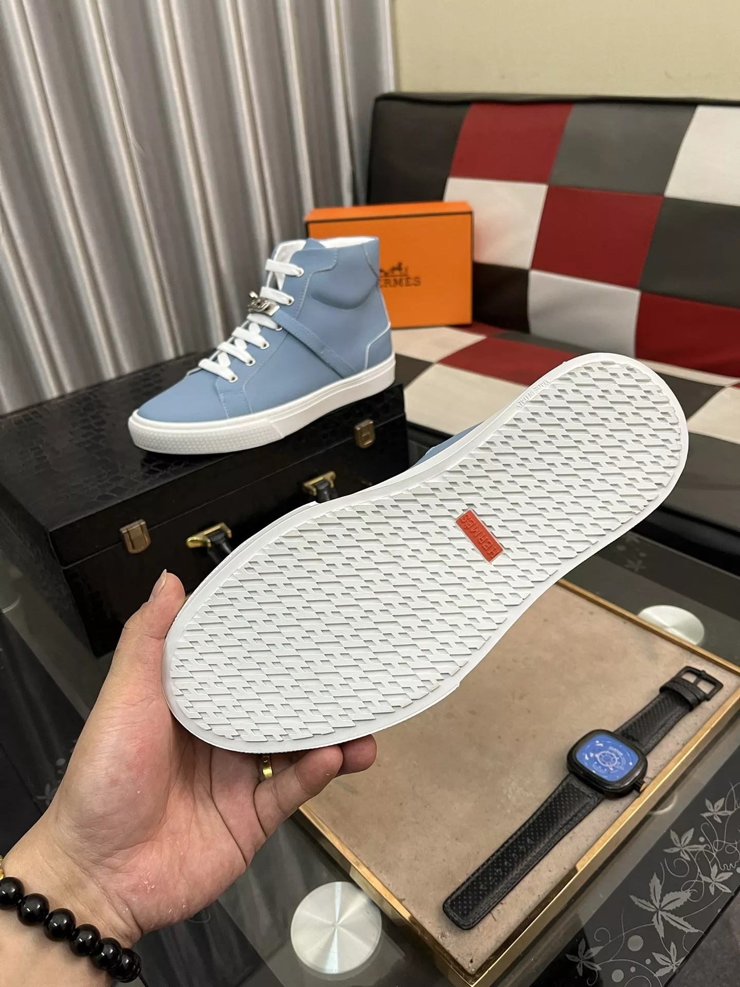 Compact 8667 Hermes High Tops Shoes For Men