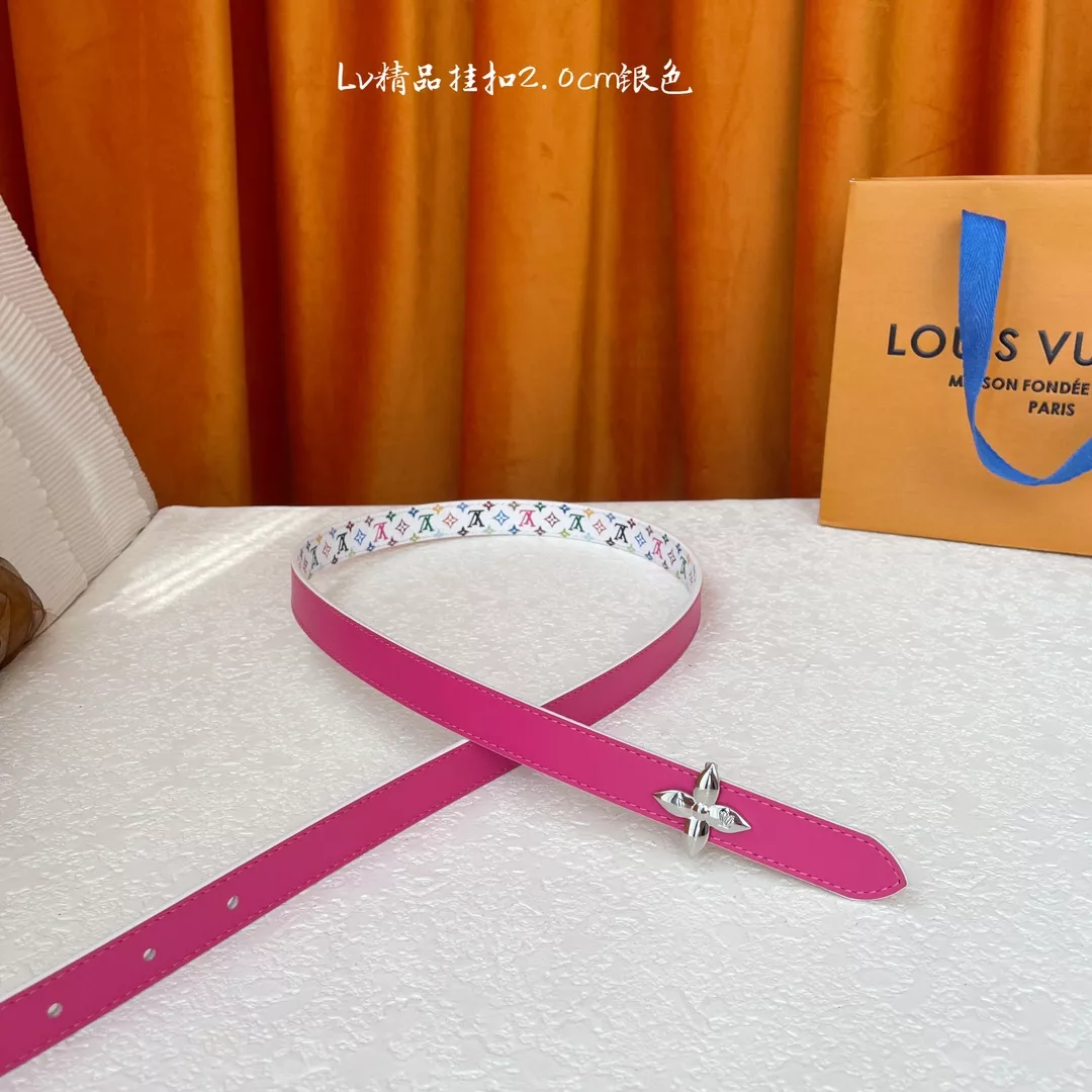 Compact 892 Louis Vuitton AAA Quality Belts In 2.0cm For Women