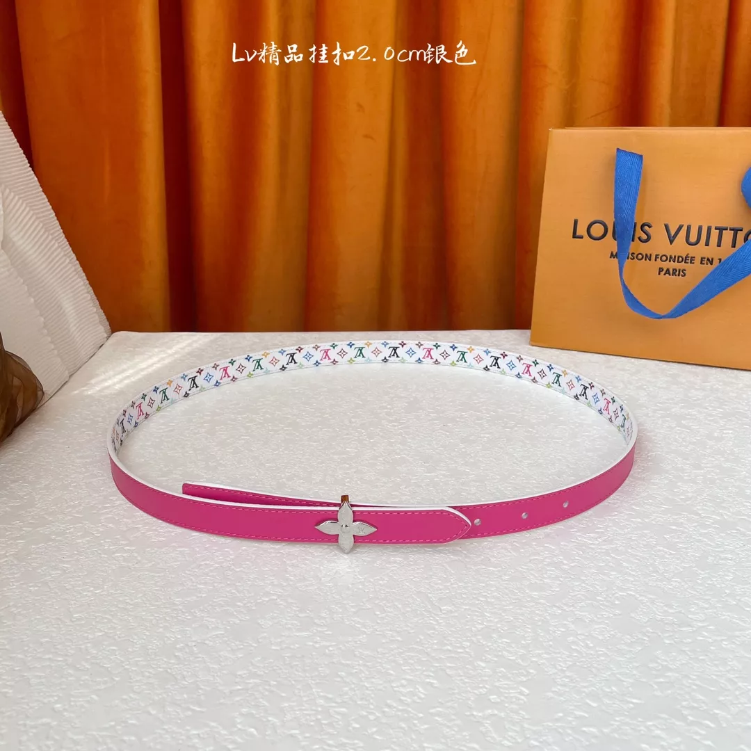 Compact 892 Louis Vuitton AAA Quality Belts In 2.0cm For Women