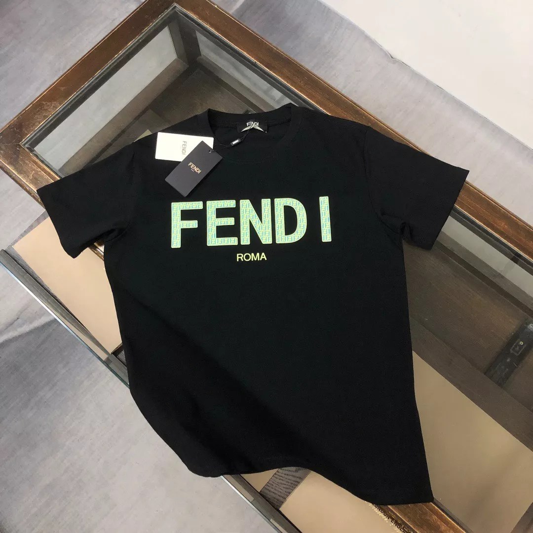Compact 9643 Fendi T-Shirts Short Sleeved For Unisex