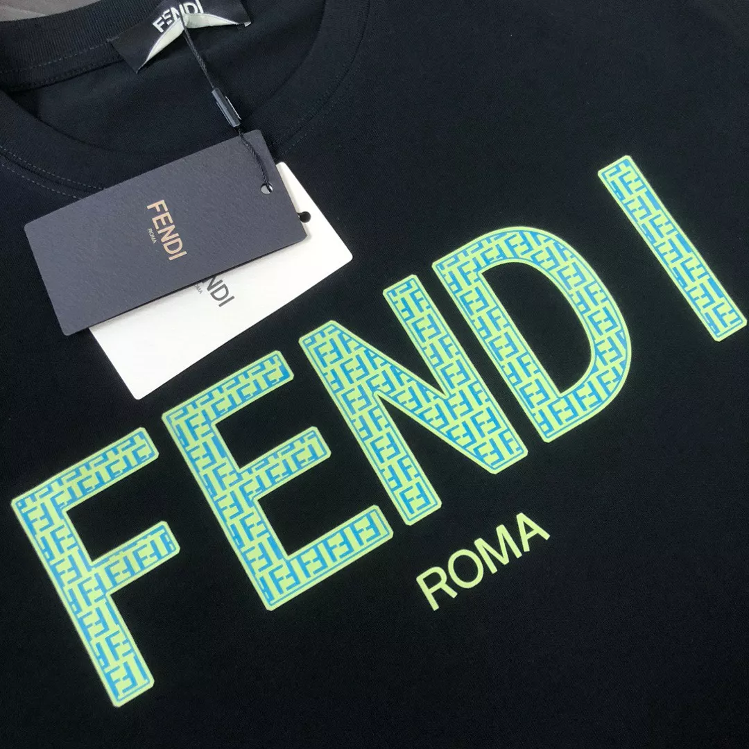 Compact 9643 Fendi T-Shirts Short Sleeved For Unisex