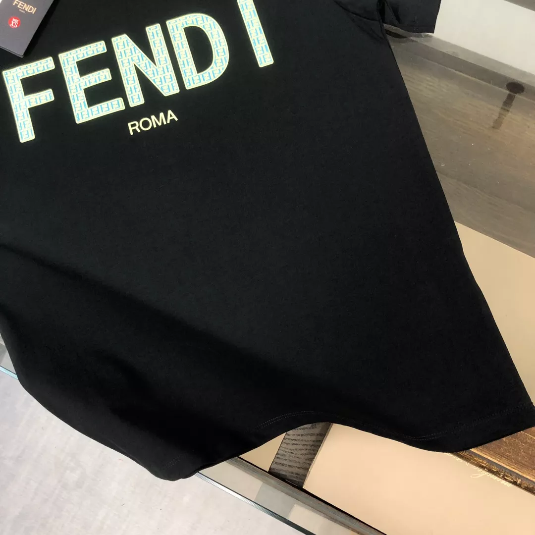 Compact 9643 Fendi T-Shirts Short Sleeved For Unisex
