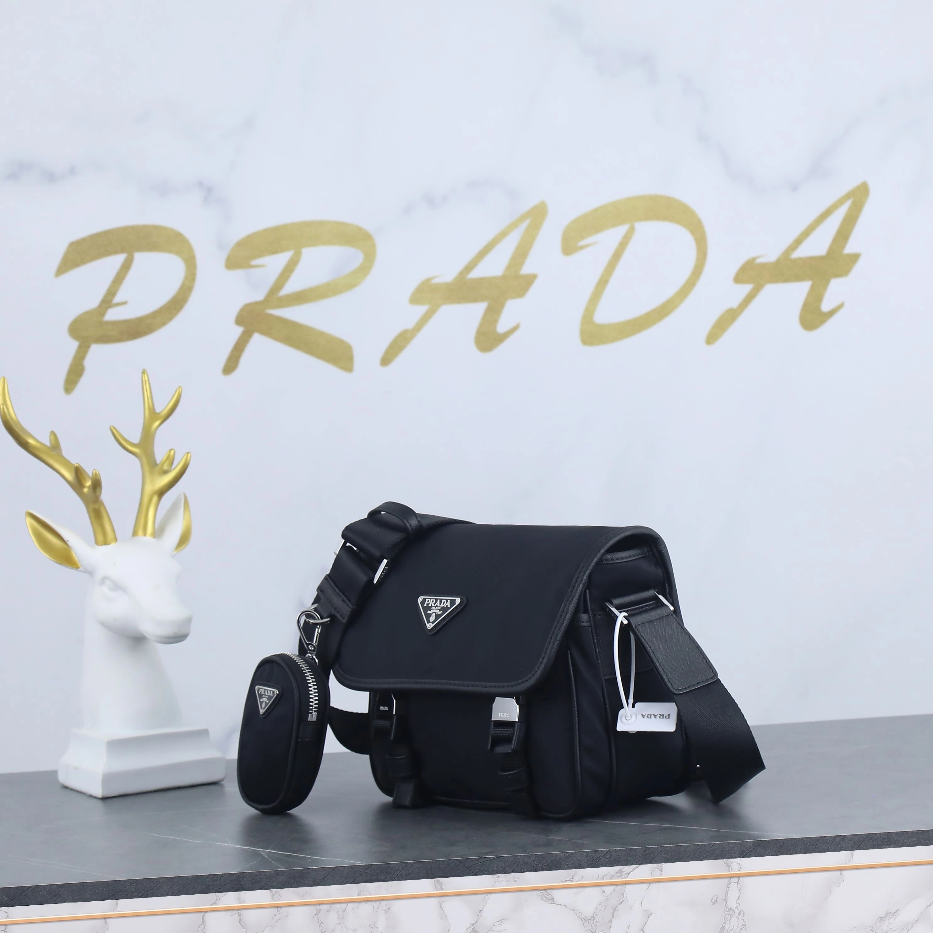 Compact 9809 Prada AAA Man Messenger Bags