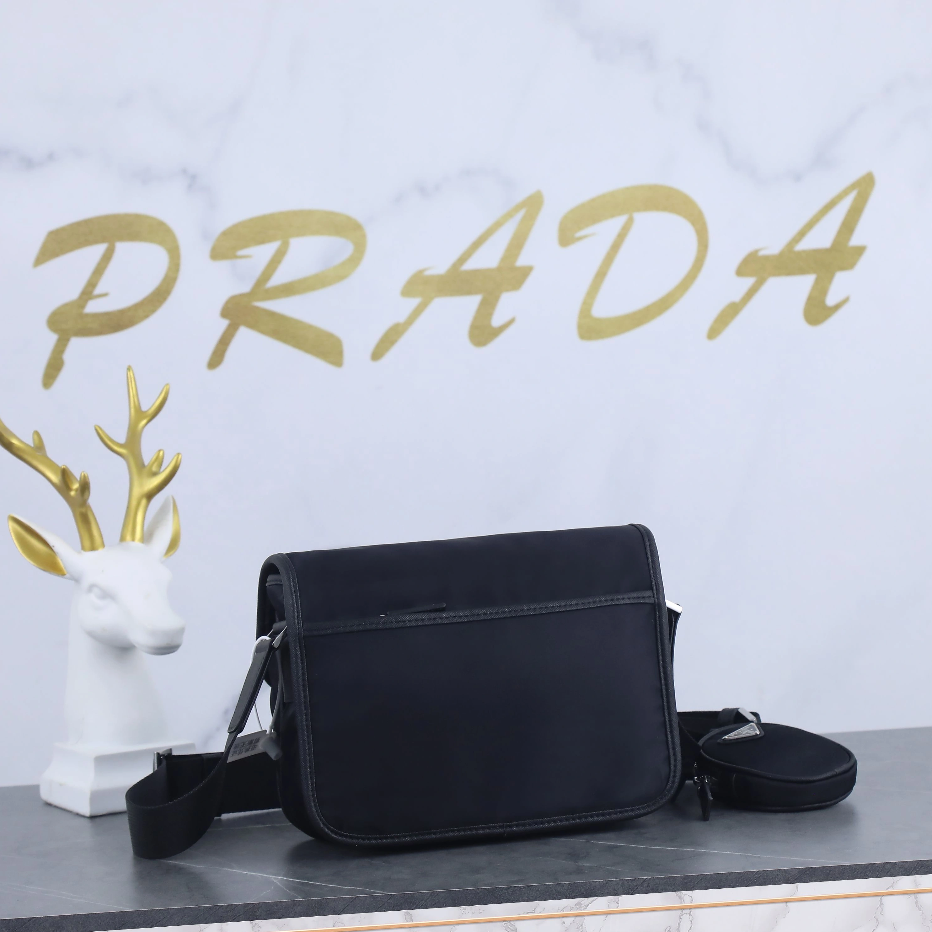 Compact 9809 Prada AAA Man Messenger Bags