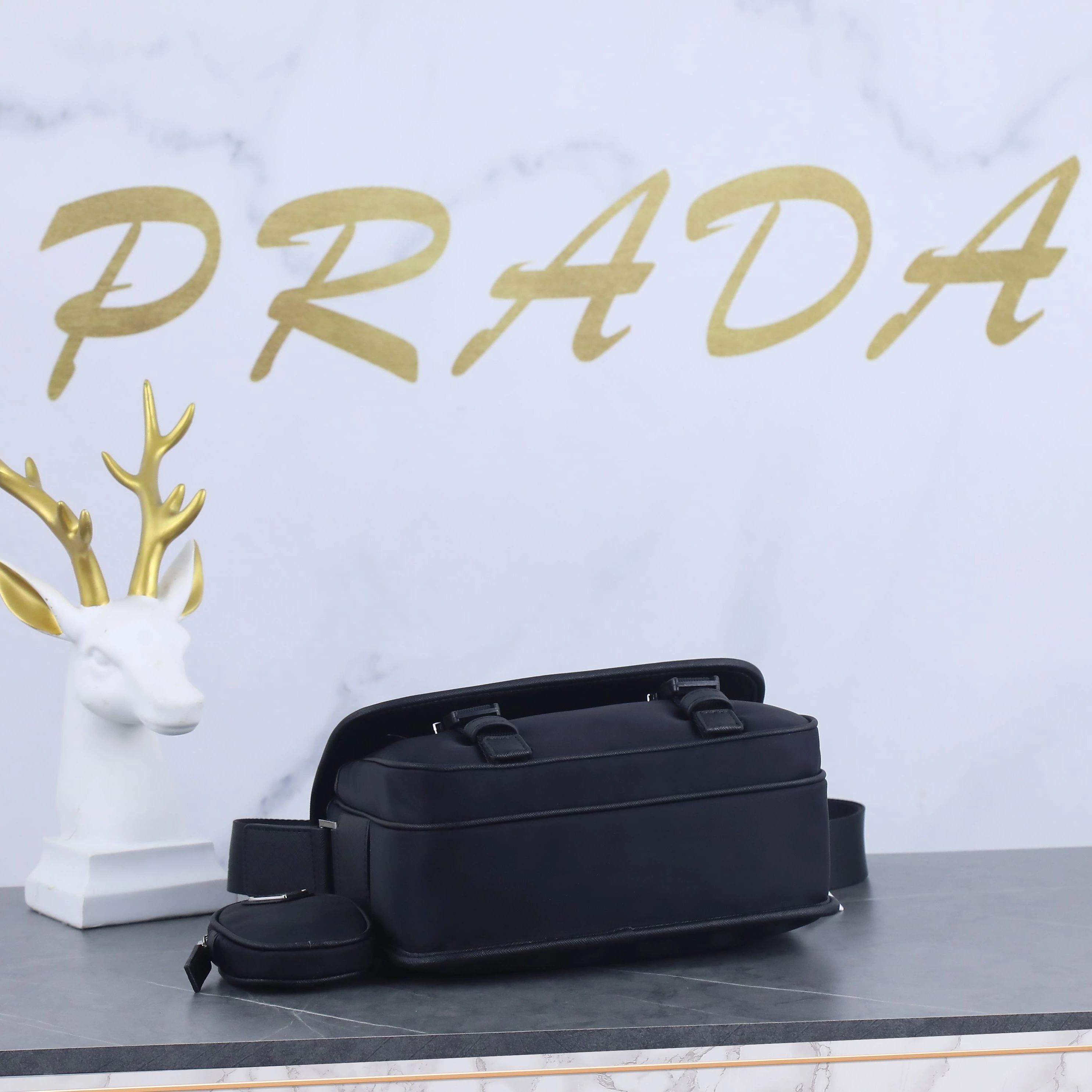 Compact 9809 Prada AAA Man Messenger Bags