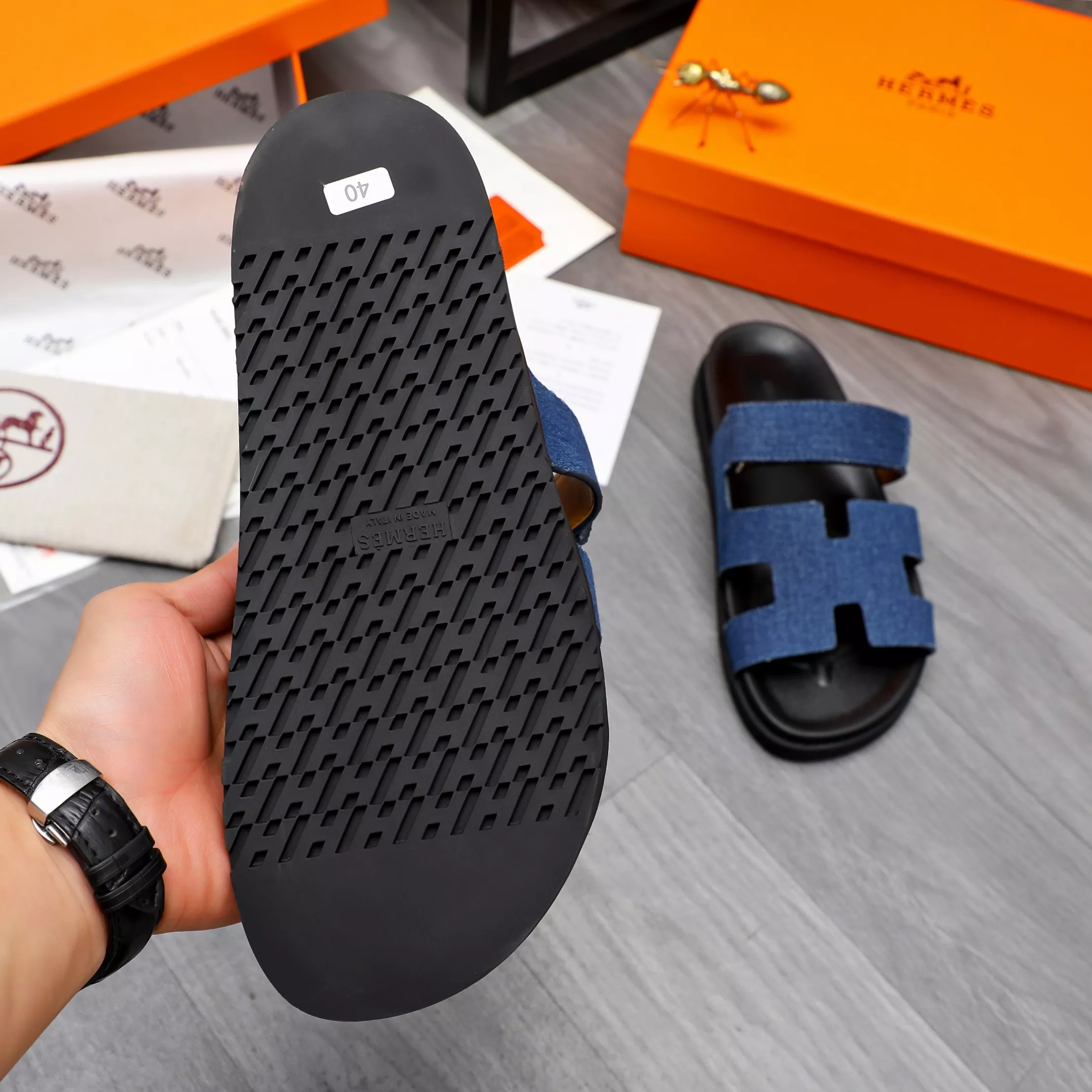 Cozy 3125 Hermes Slippers For Men