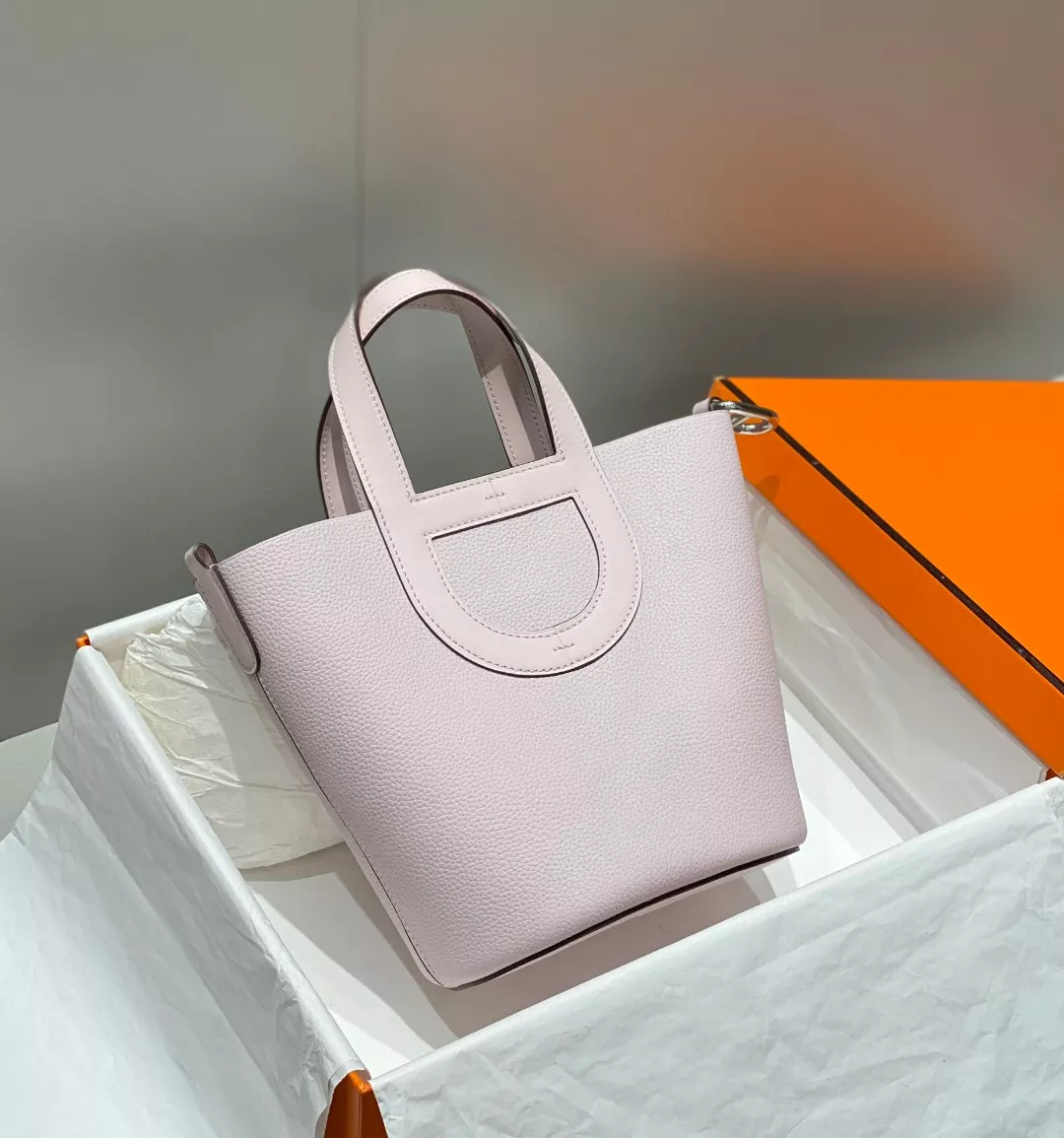 Cozy 3674 Hermes AAA Quality Handbags In Silver For Women