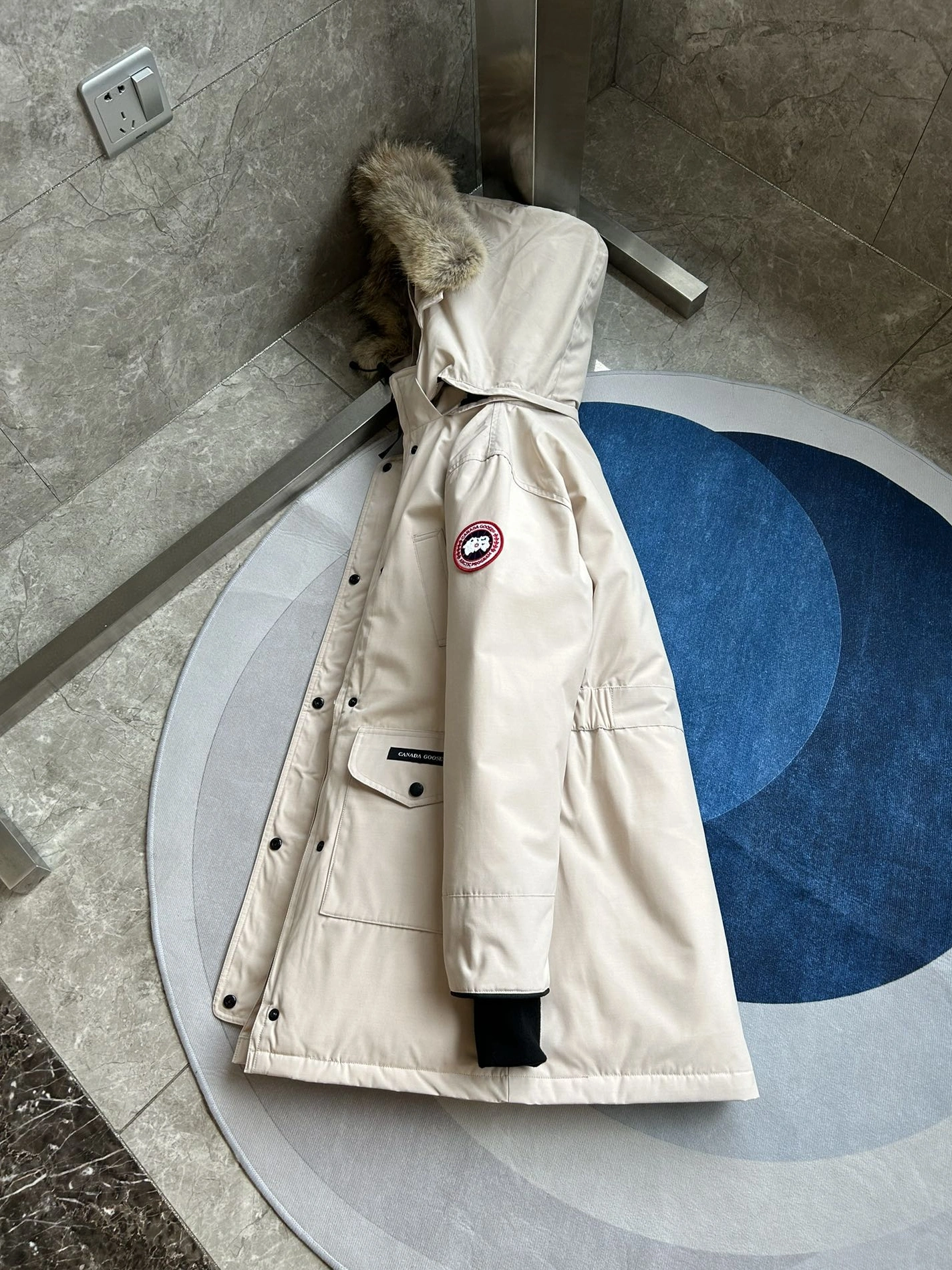 Cozy 377 Canada Goose Down Feather Coat Long Sleeved For Women