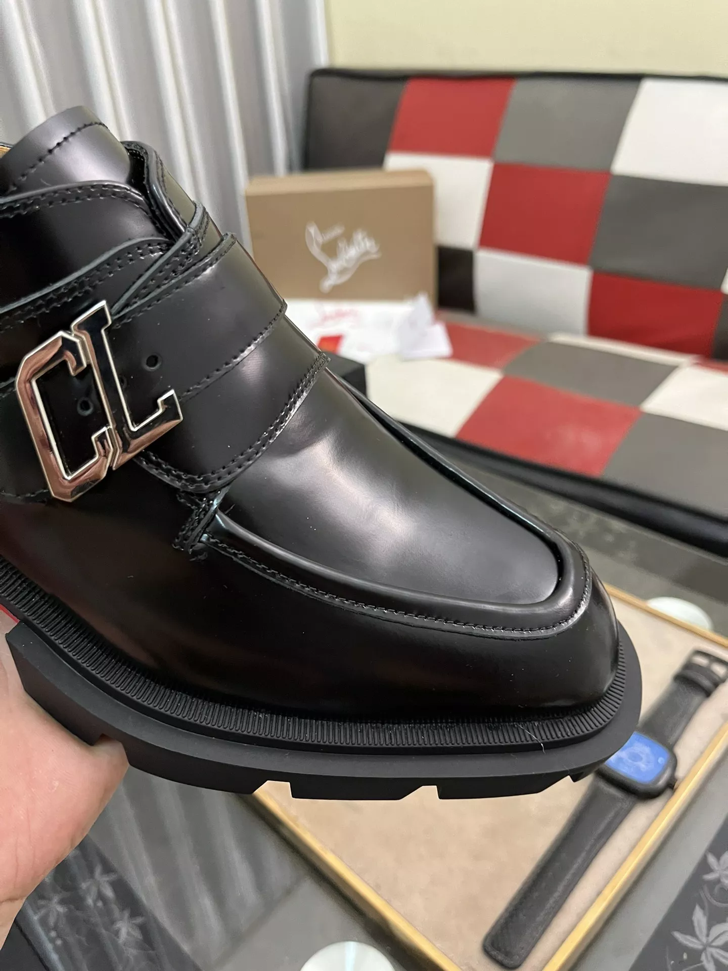 Cozy 3787 Christian Louboutin Leather Shoes For Men