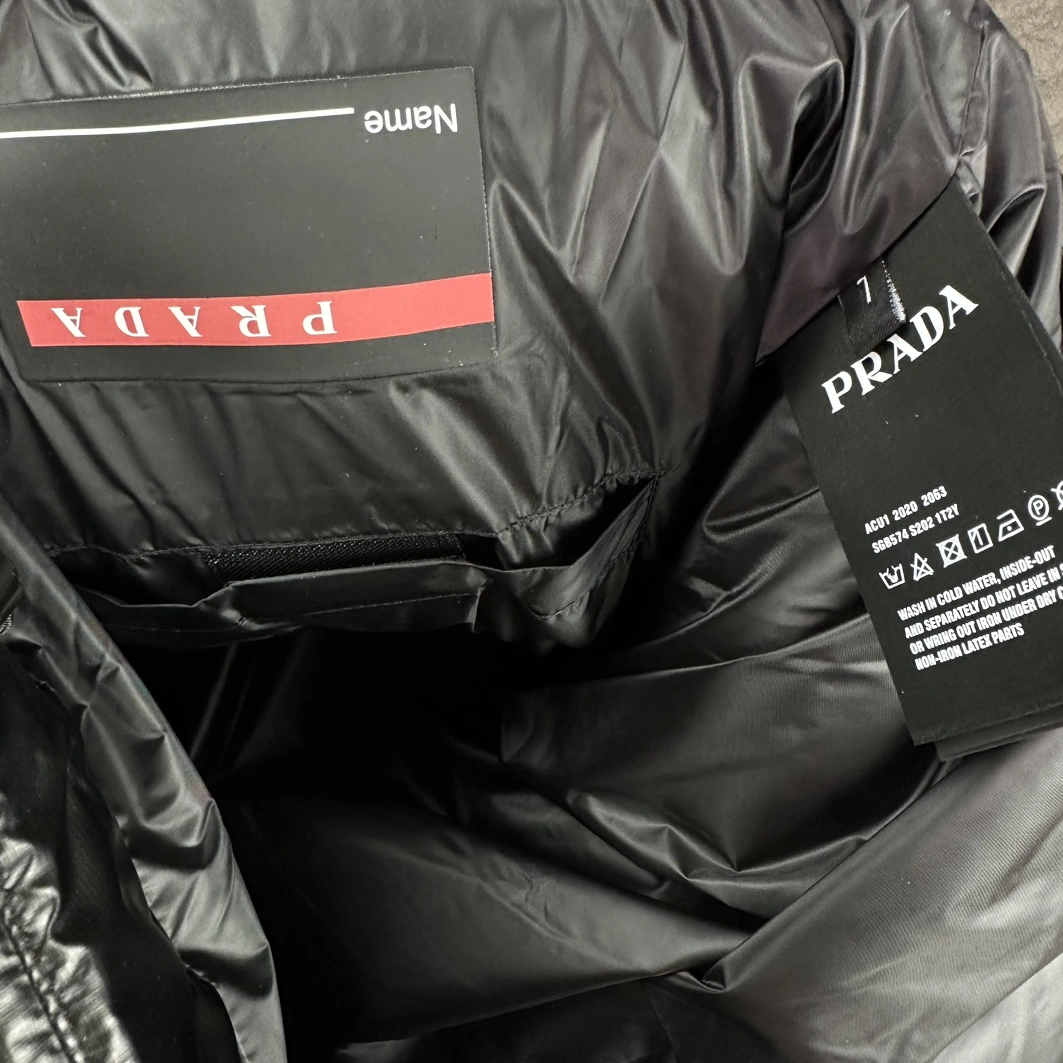 Cozy 4402 Prada Down Feather Coat Long Sleeved For Unisex
