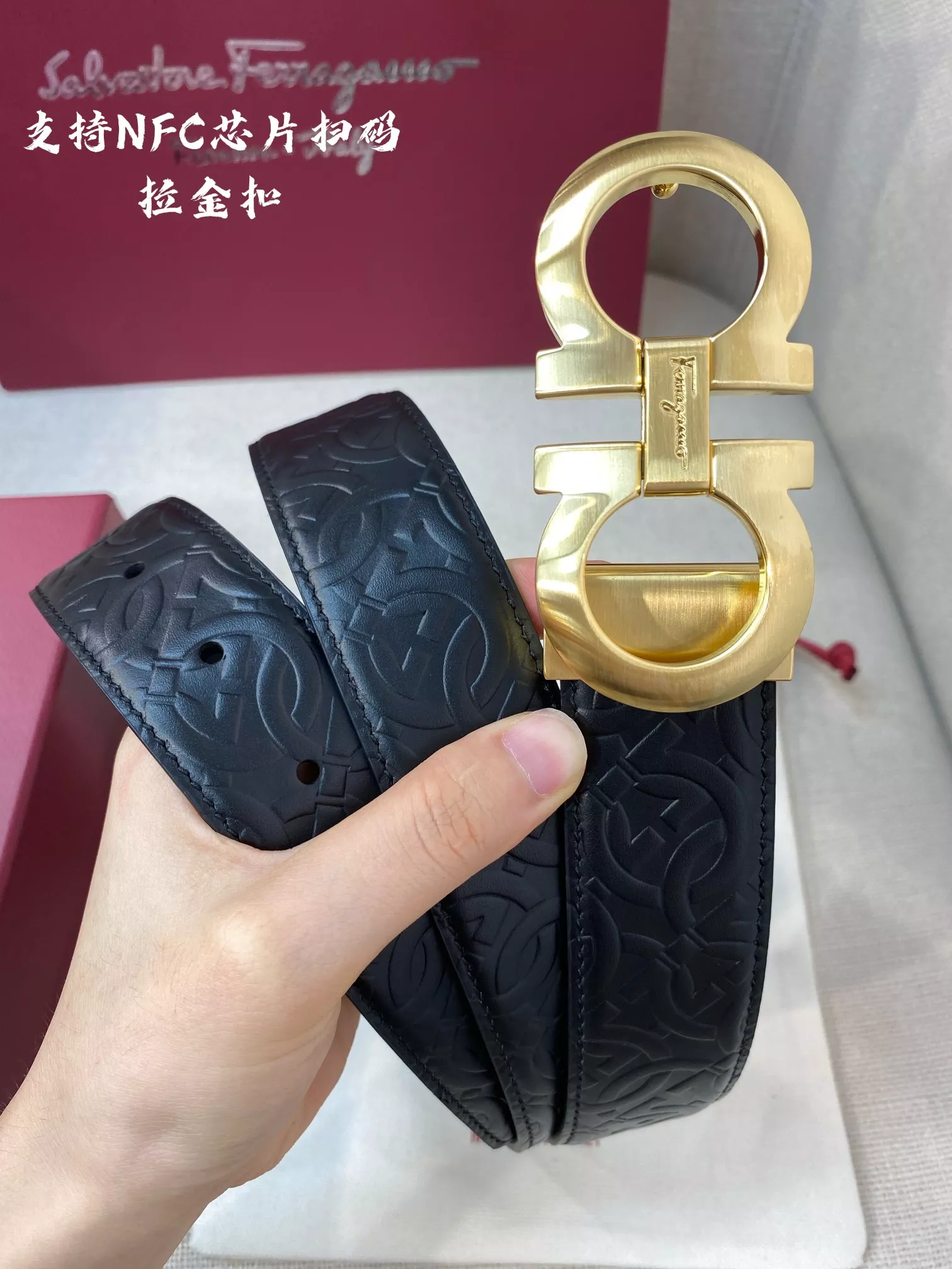 Cozy 4584 Salvatore Ferragamo AAA Quality Belts In 3.5cm For Men
