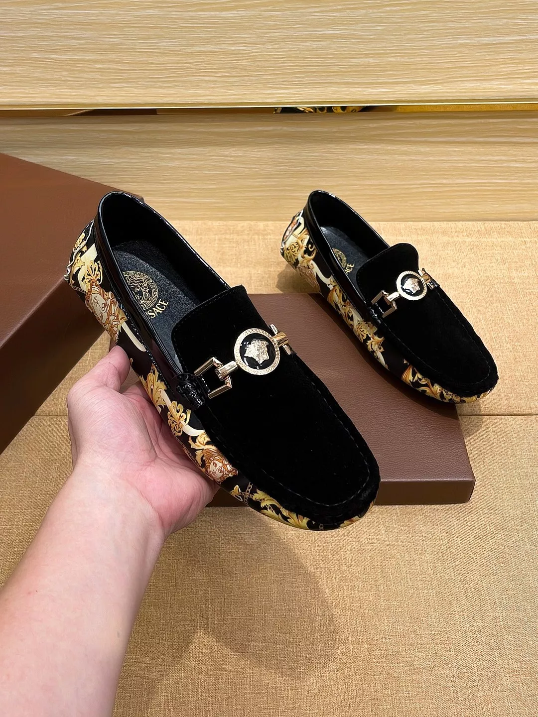 Cozy 4733 Versace Leather Shoes For Men