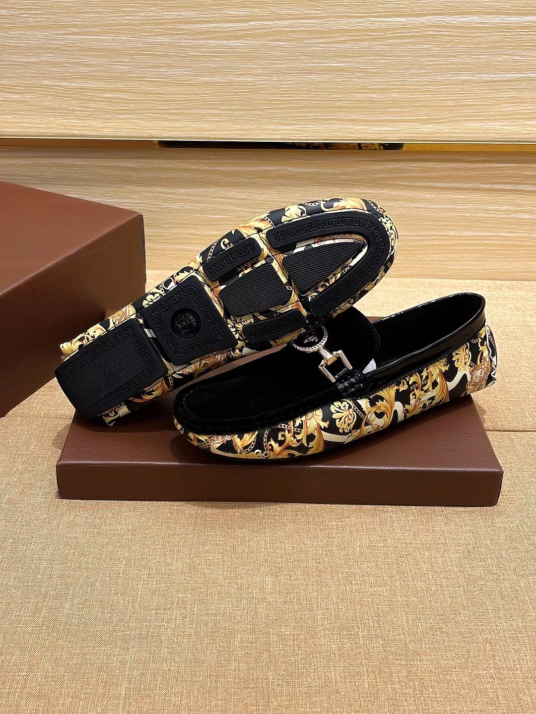 Cozy 4733 Versace Leather Shoes For Men