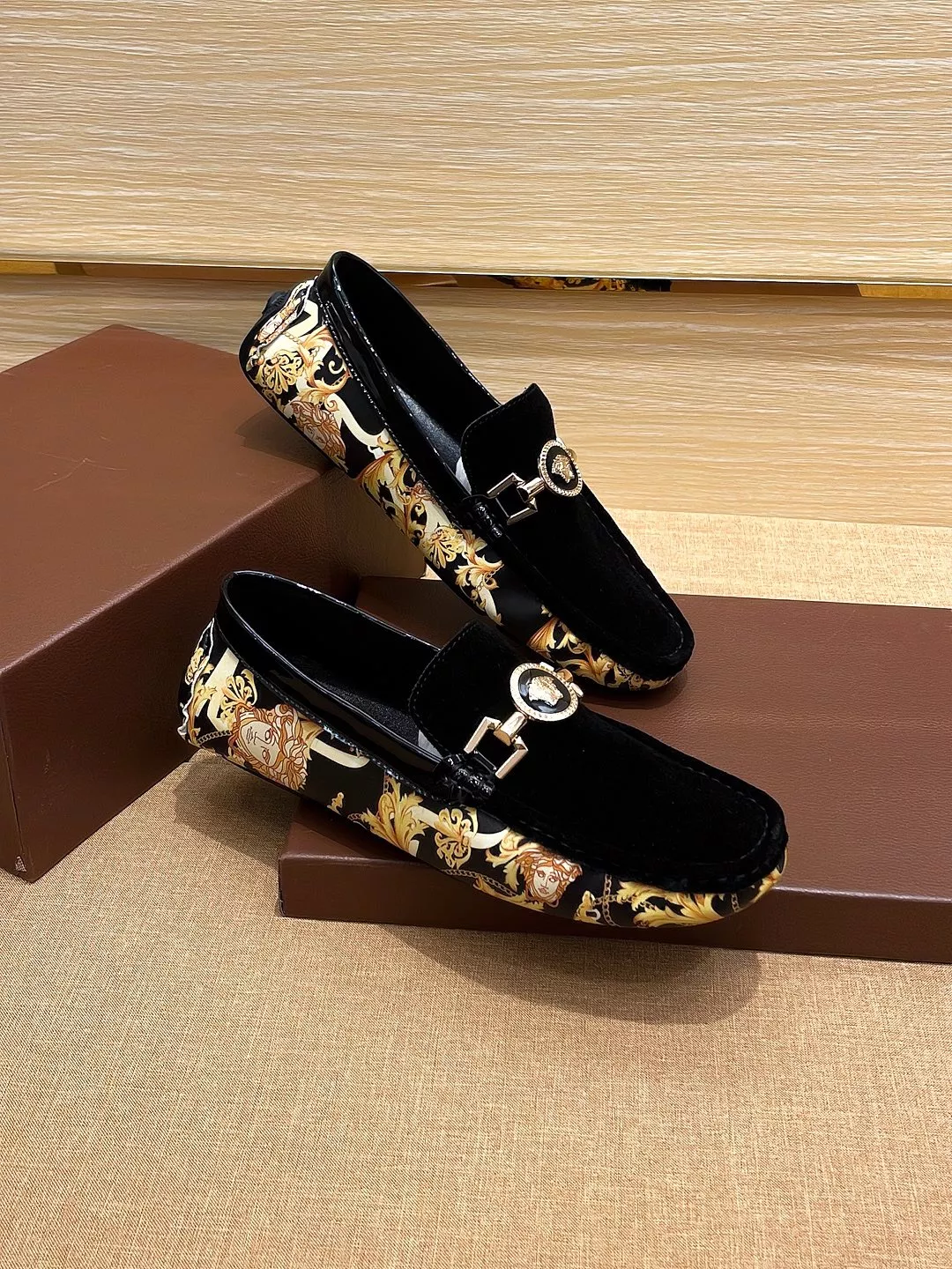 Cozy 4733 Versace Leather Shoes For Men