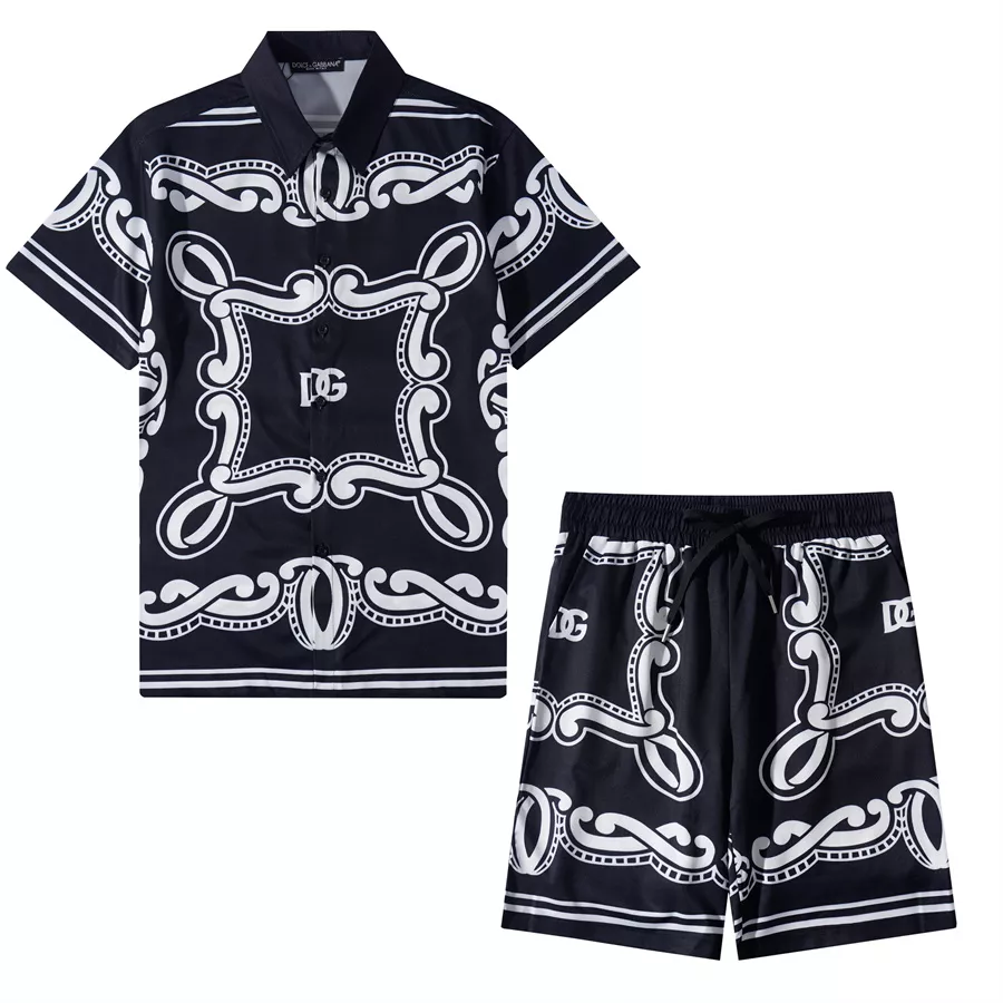 Cozy 5214 Dolce & Gabbana D&G Tracksuits Short Sleeved For Men