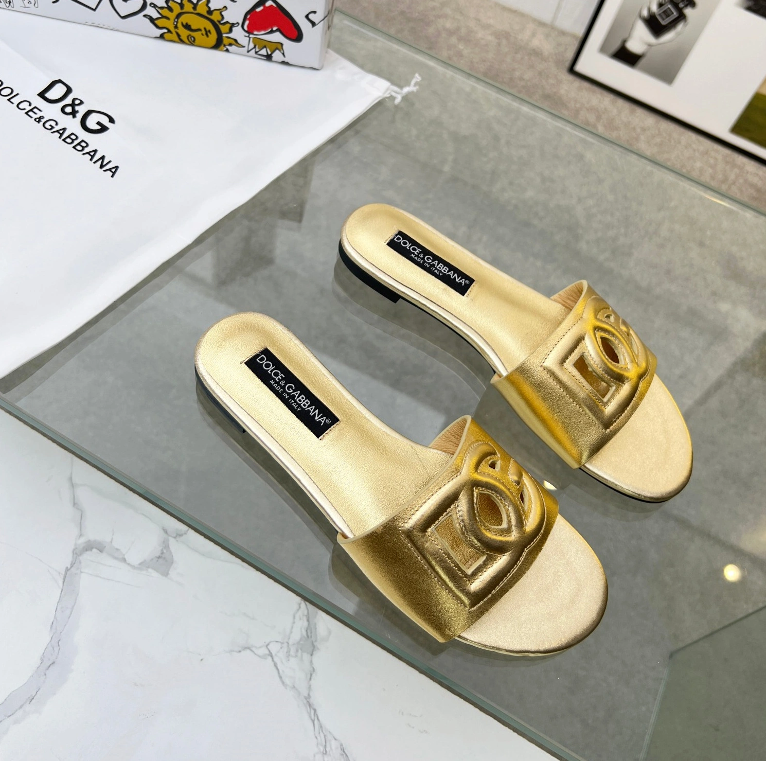 Cozy 6663 Dolce & Gabbana D&G Slippers For Women