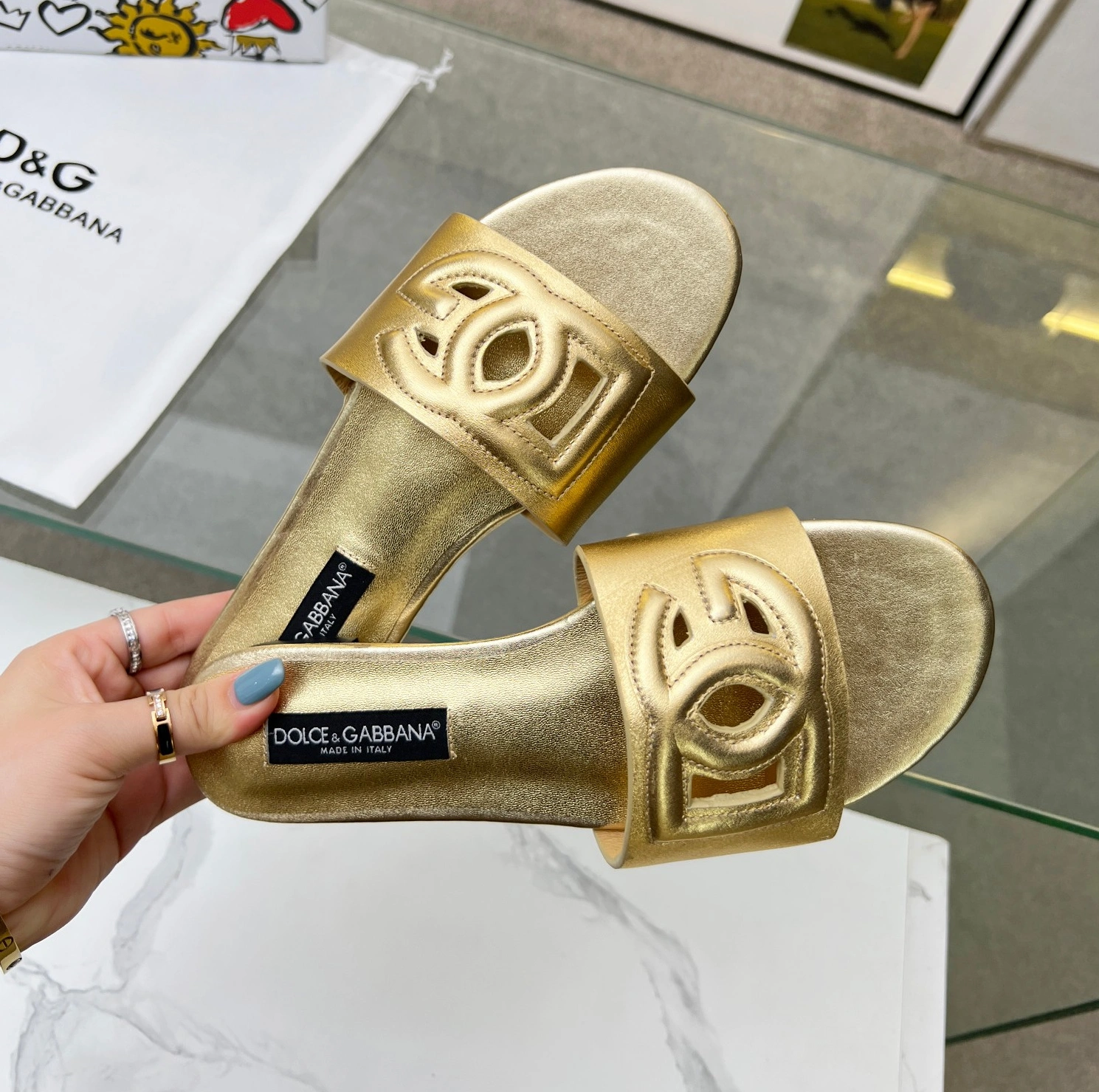 Cozy 6663 Dolce & Gabbana D&G Slippers For Women